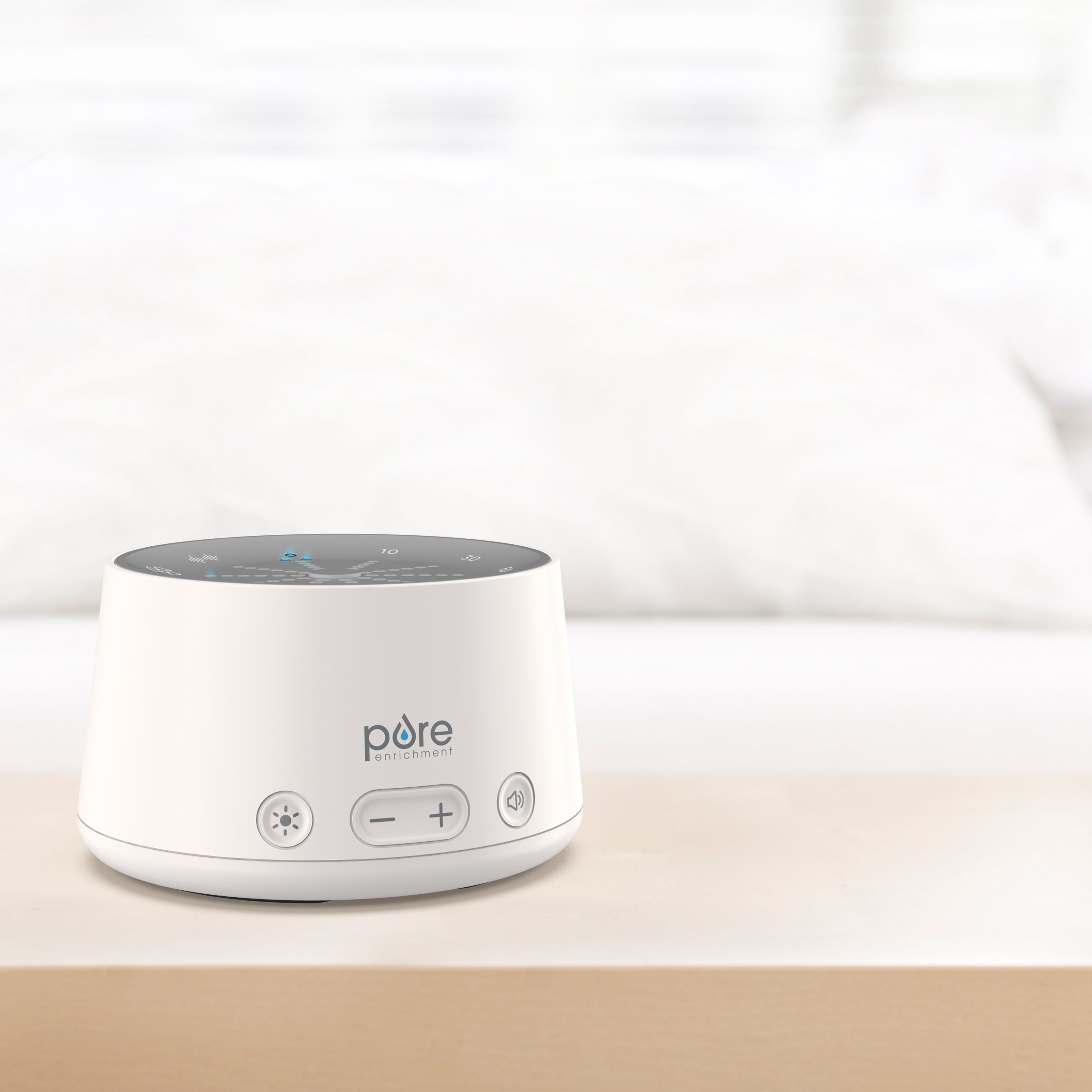 DOZE Sound Machine and Sleep Therapy Light - 6 Soothing Sounds, Relaxing Pulse Light, Auto Sleep Timer, and Built-In USB Charger - All-Natural Sleep Aid and Stress Reliever