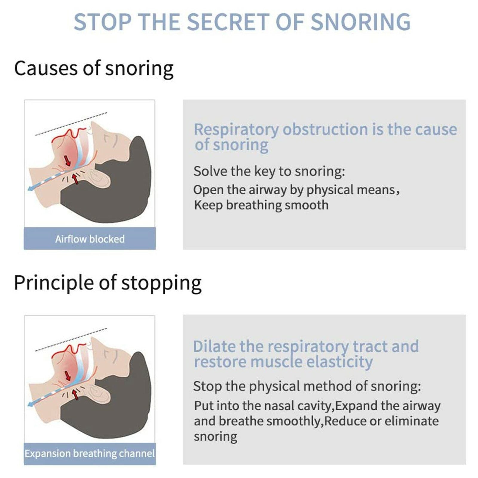 4PCS anti Snore Nose Clip Stop Snoring Stopper Device Sleep Aids Cones Vent
