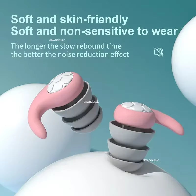 HUAK Sleeping Ear Plugs Noise Reduction Ear Protector Soft Nano Silica Gel Earplug Waterproof Tapones Para Dormir Earplugs