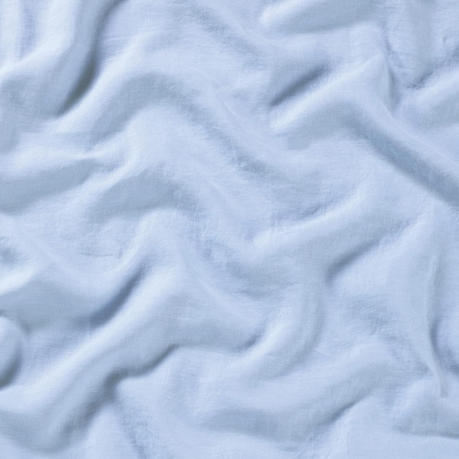 Stone Washed Organic French Linen Bed Sheet Set, GOTS Certified Organic, Best Cooling Linen Sheet Award by Sleep Foundation, 1 Flat Sheet Only (Sky, Full/Queen)