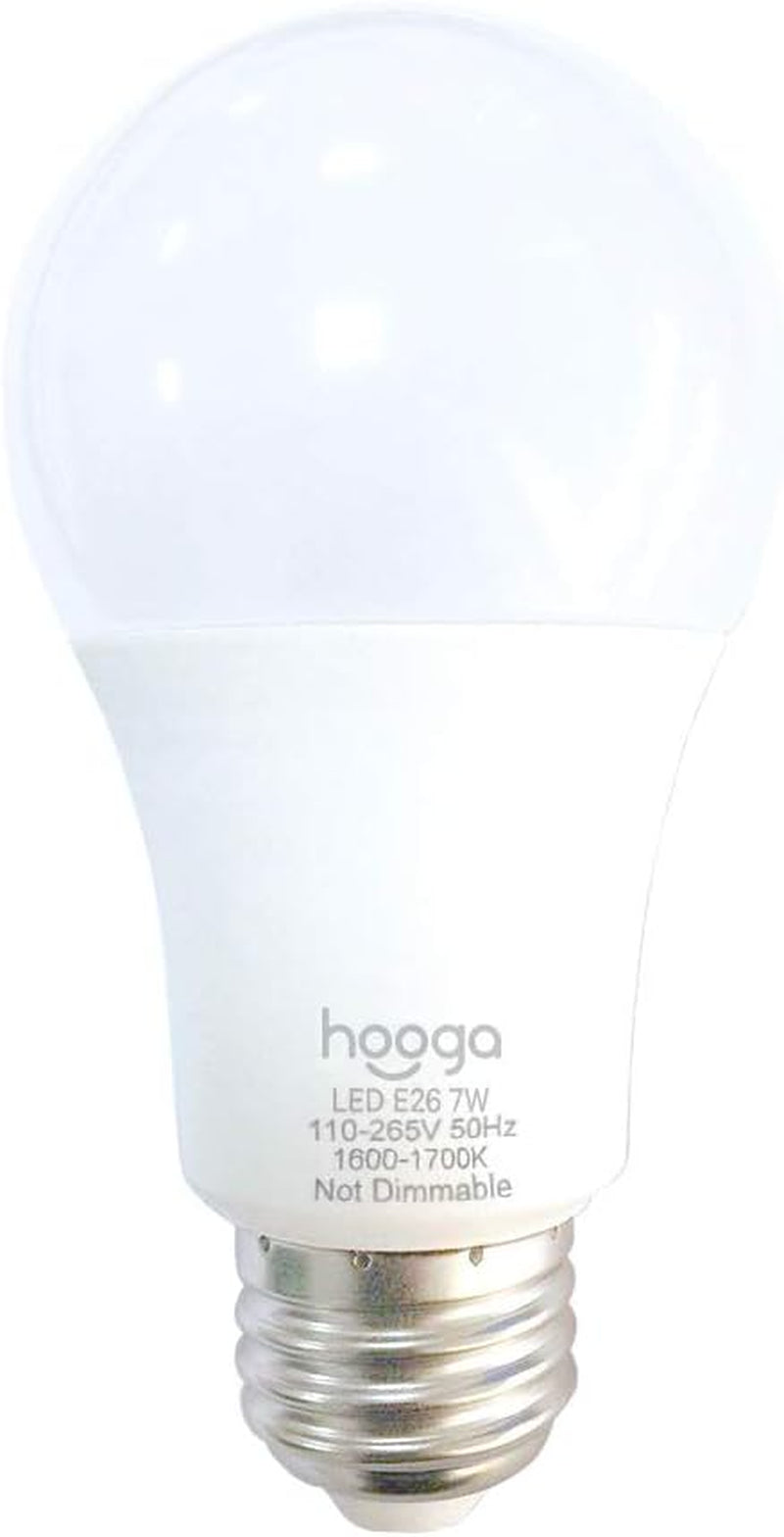 Sleep Light Bulb, Blue Light Blocking Amber Night Light. 1600K Sleep Aid Emits Only 0.06% Blue Light for Healthy Sleep. Baby Nursery Light. 7W LED, 45W Replacement 4-Pack