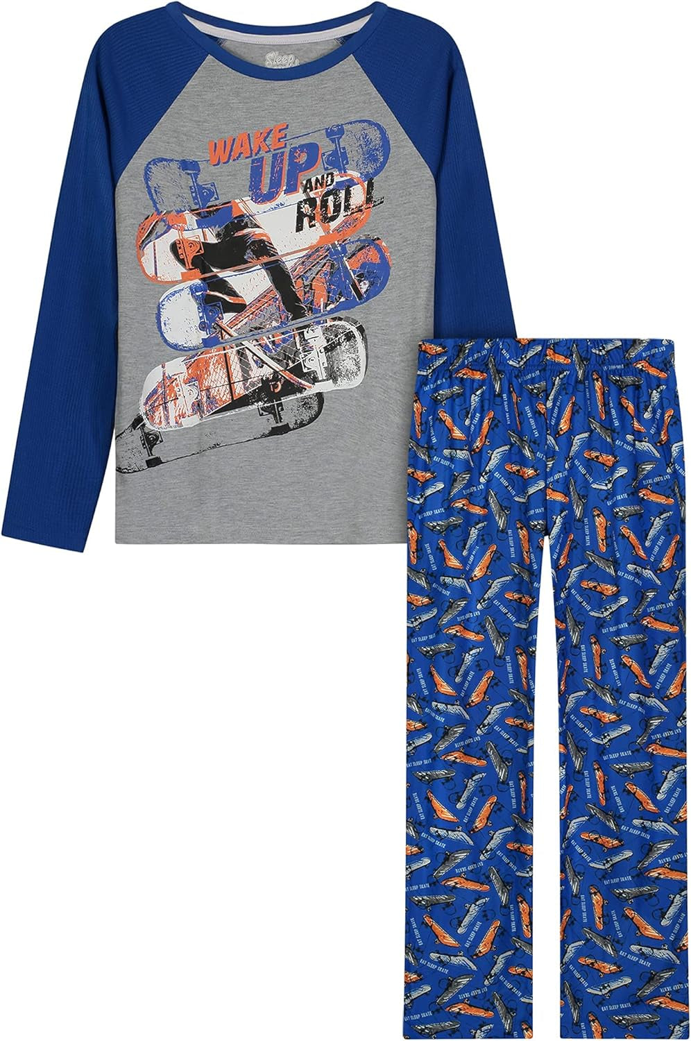 Boys Pajama Pant Set Long-Sleeve Shirts and Pajama Pants Kids Sleepwear with Fun Prints & Comfortable Fit