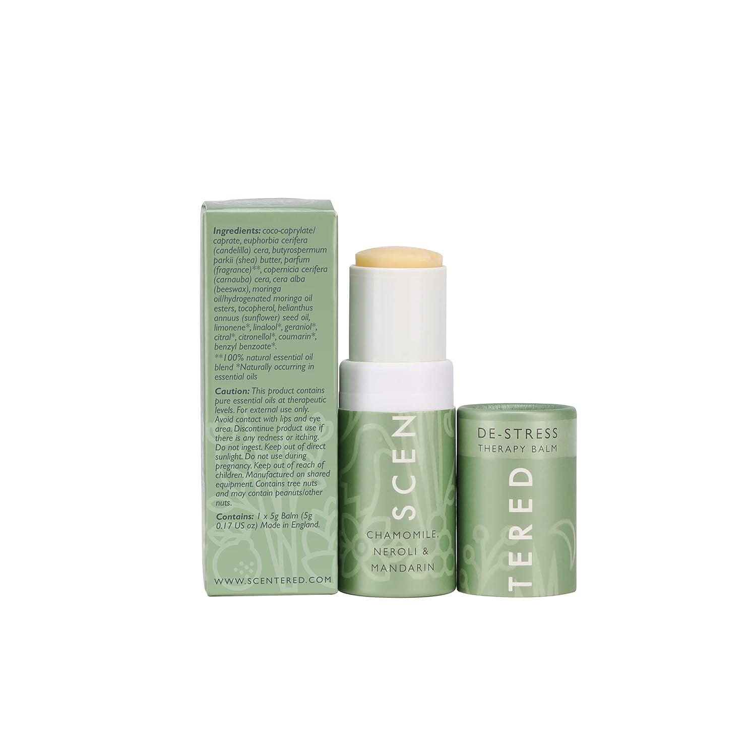 De-Stress Balm – Aromatherapy Stress Stick with Chamomile & Rosemary – Natural Self-Care Essential Oil Roll on – Relaxation Gift for Stress Relief