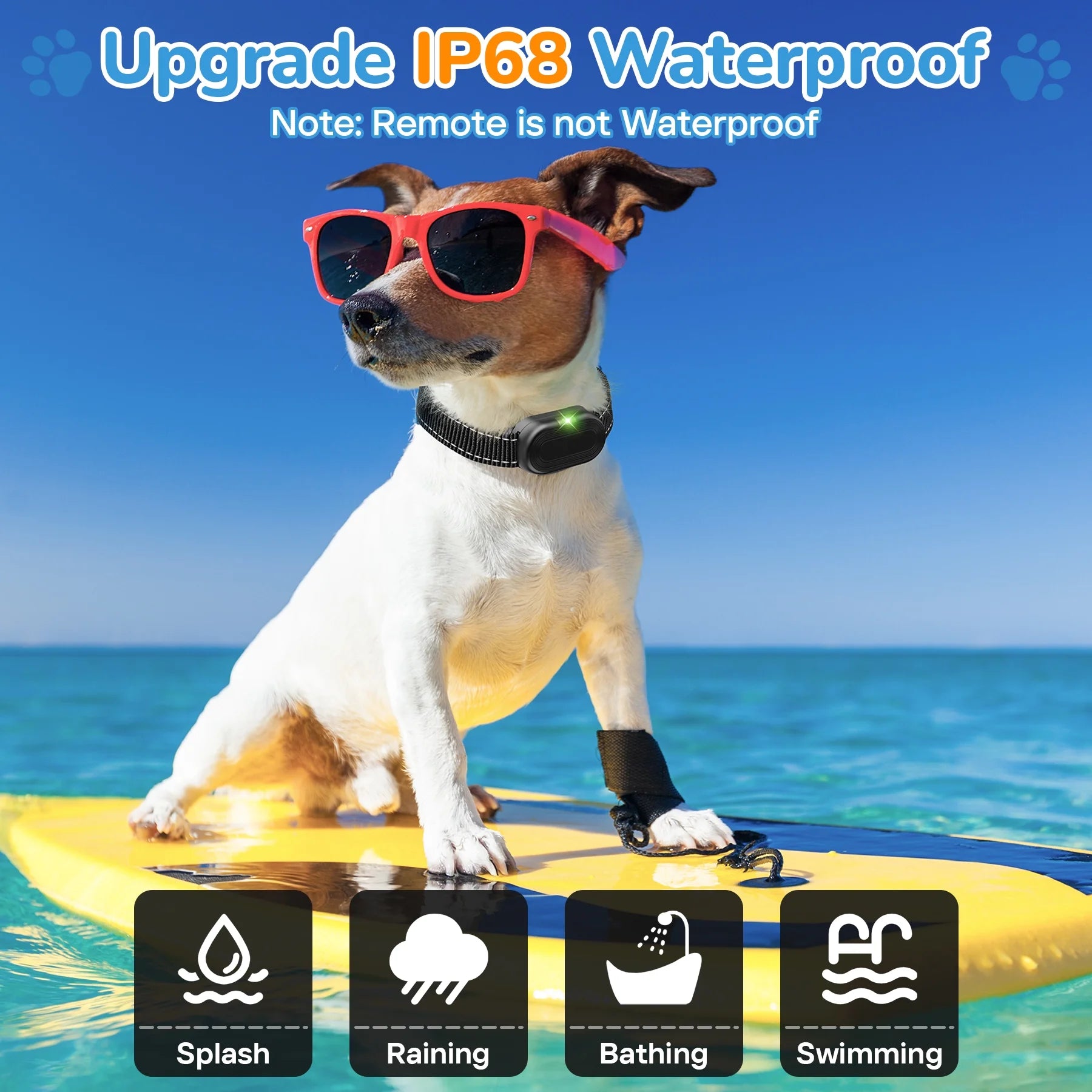 Dog Training Collar - Dog Shock Collar with Remote IP68 Waterproof for Small Medium Large Dogs (15 - 100 Lbs)- 3 Safe Training Modes, 2600 Ft Rechargeable Romote Dog Collars
