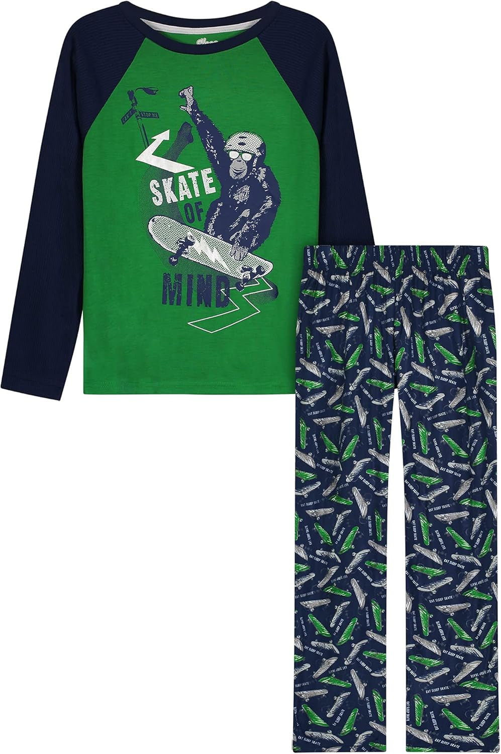 Boys Pajama Pant Set Long-Sleeve Shirts and Pajama Pants Kids Sleepwear with Fun Prints & Comfortable Fit