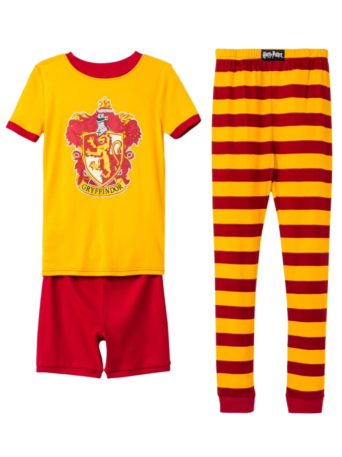 Boys Yellow & Red Gryffindor  3 Piece Pajama Sleep Set 4