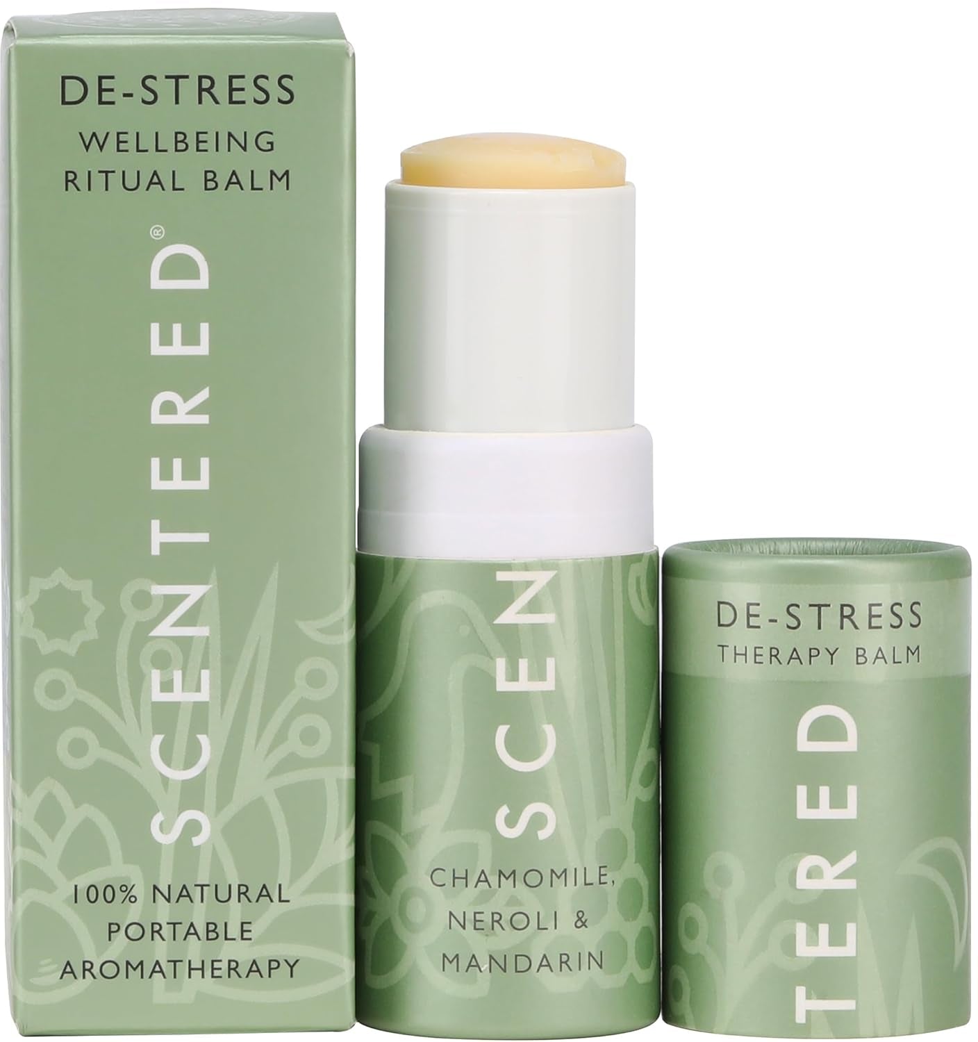 De-Stress Balm – Aromatherapy Stress Stick with Chamomile & Rosemary – Natural Self-Care Essential Oil Roll on – Relaxation Gift for Stress Relief
