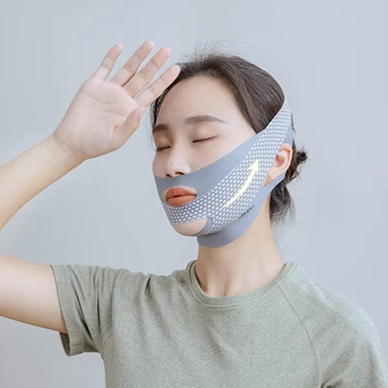 Face-Lift with Sleep Face V Shaper Facial Slimming Bandage Relaxation Shape Lift Reduce Double Chin Face Thining Band Massage