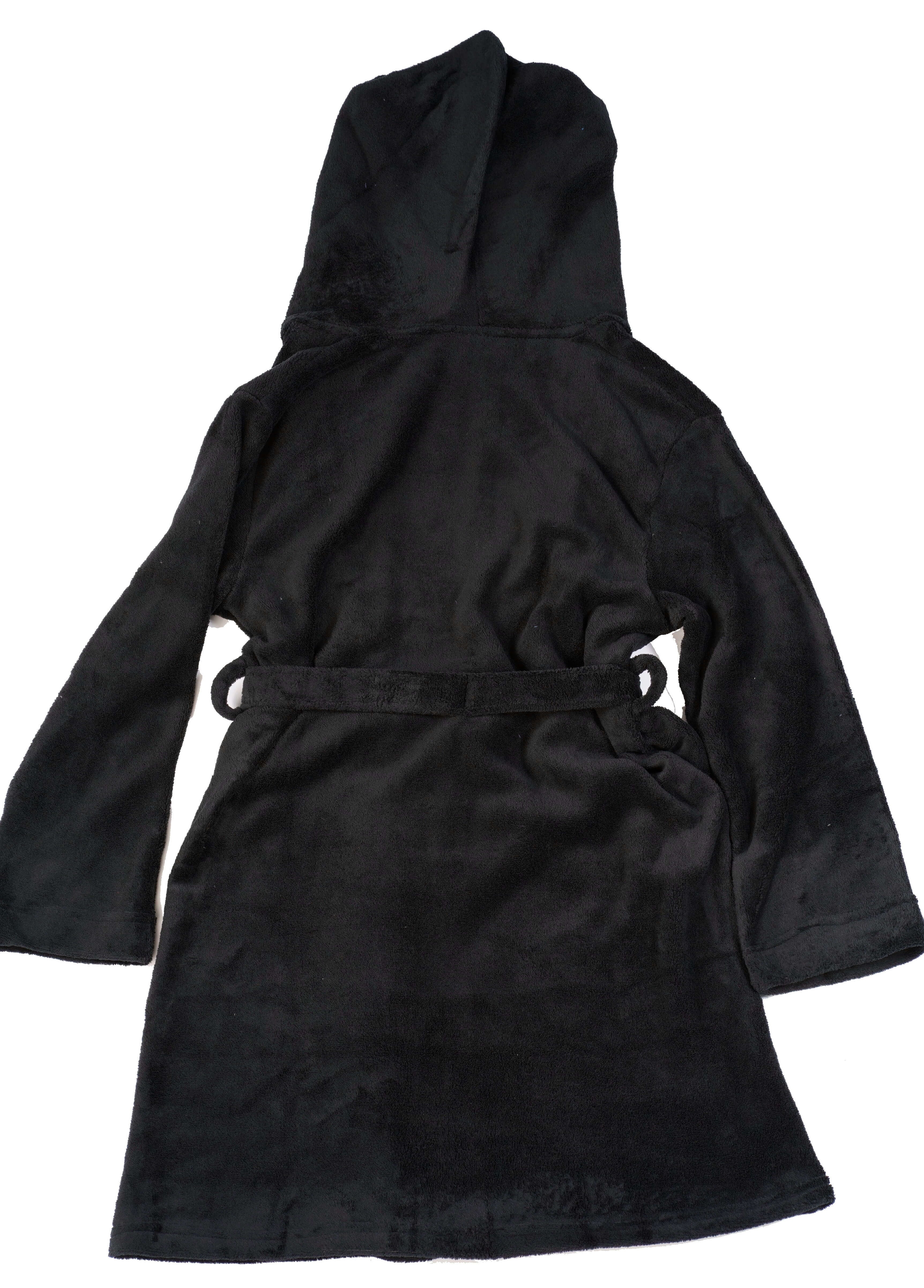 Fleece Robe Robes for Boys (Black, Boys 8)