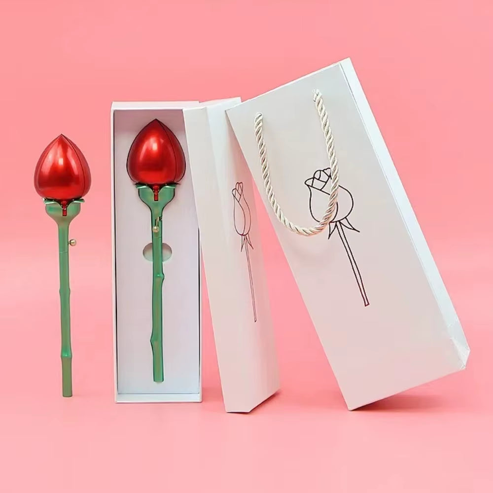 Unique Rose Shape Rose Flower Ring Boxes Automatically Open Gift Ring Display Holder Jewelry Gift Packaging Box
