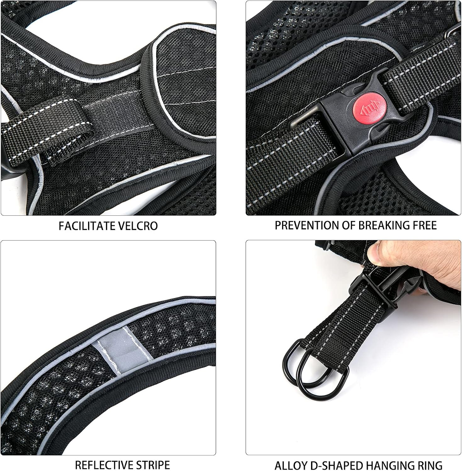 No Pull Dog Harness Handle Puppy Harness and Leash Set Dog Harness for Small Medium Large Dogs No Pull 5M/16.4Ft Leash No-Choke Dog Vest S/M/L/XL