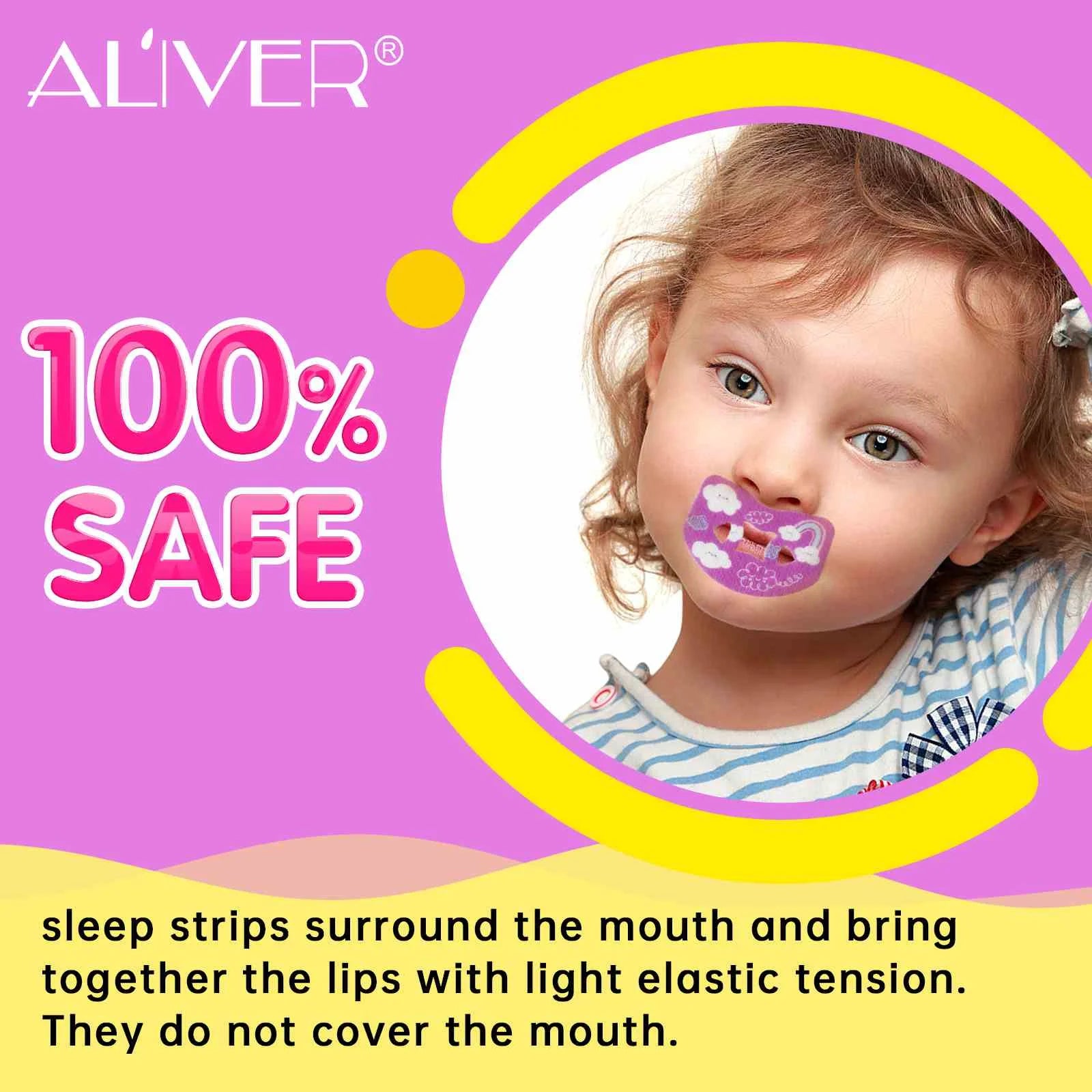 60PCS Little Sleep Strips Mouth Tape for Nasal Breathing,Latex Free and Safe,3 Shapes