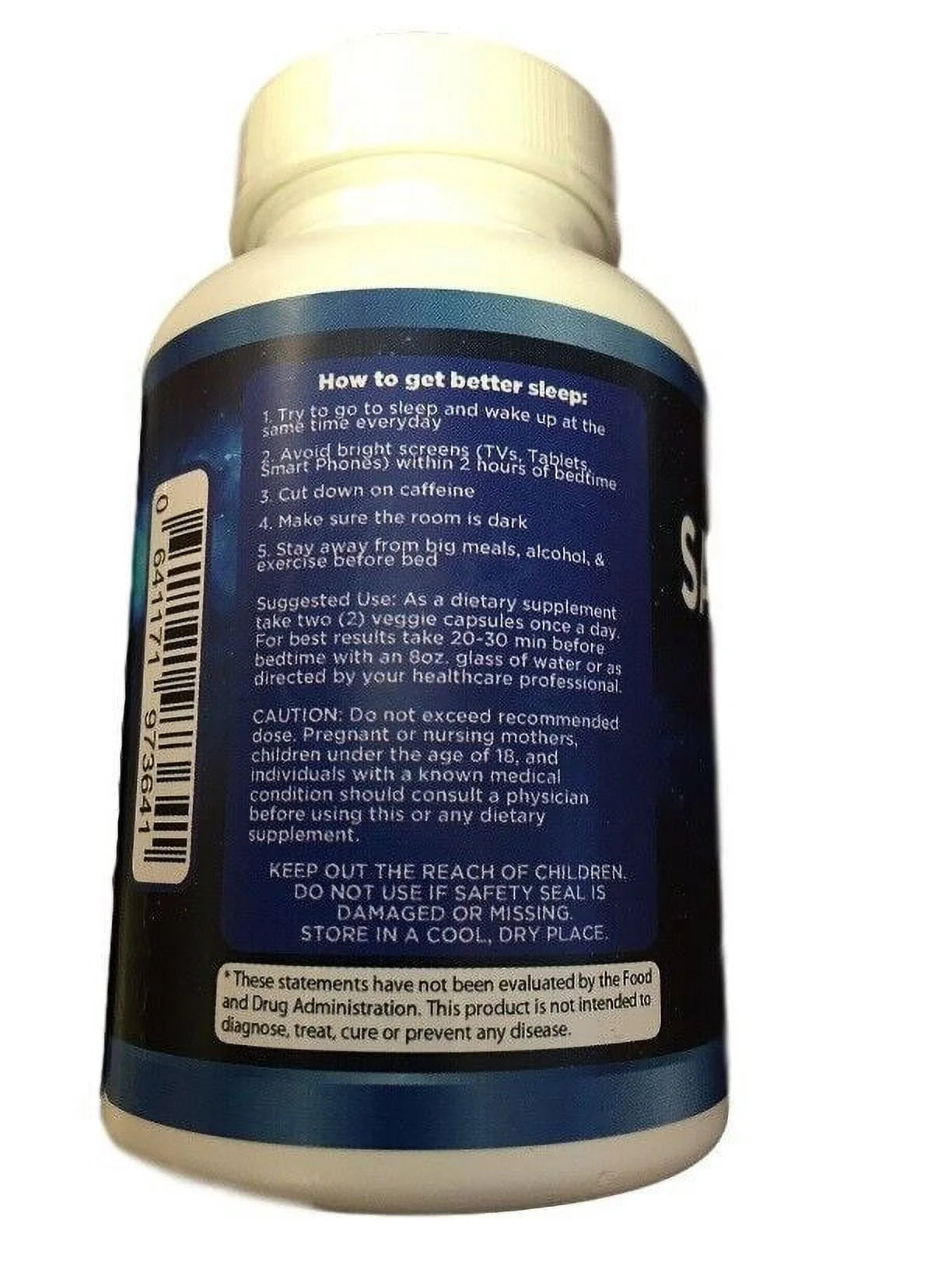 Say Goodnight Sleep Formula ~ Fall Asleep & Stay Asleep 60 Capsules, Calming & Relaxation Herbs,