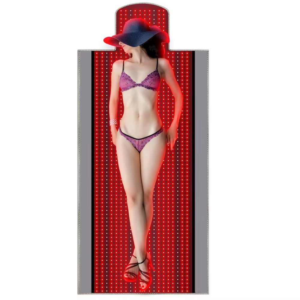 Red Light Therapy Mat with 660Nm 850Nm LED 71In by 34In Large Red Infrared Light Therapy Pad Blanket for Whole Body Pain Relief
