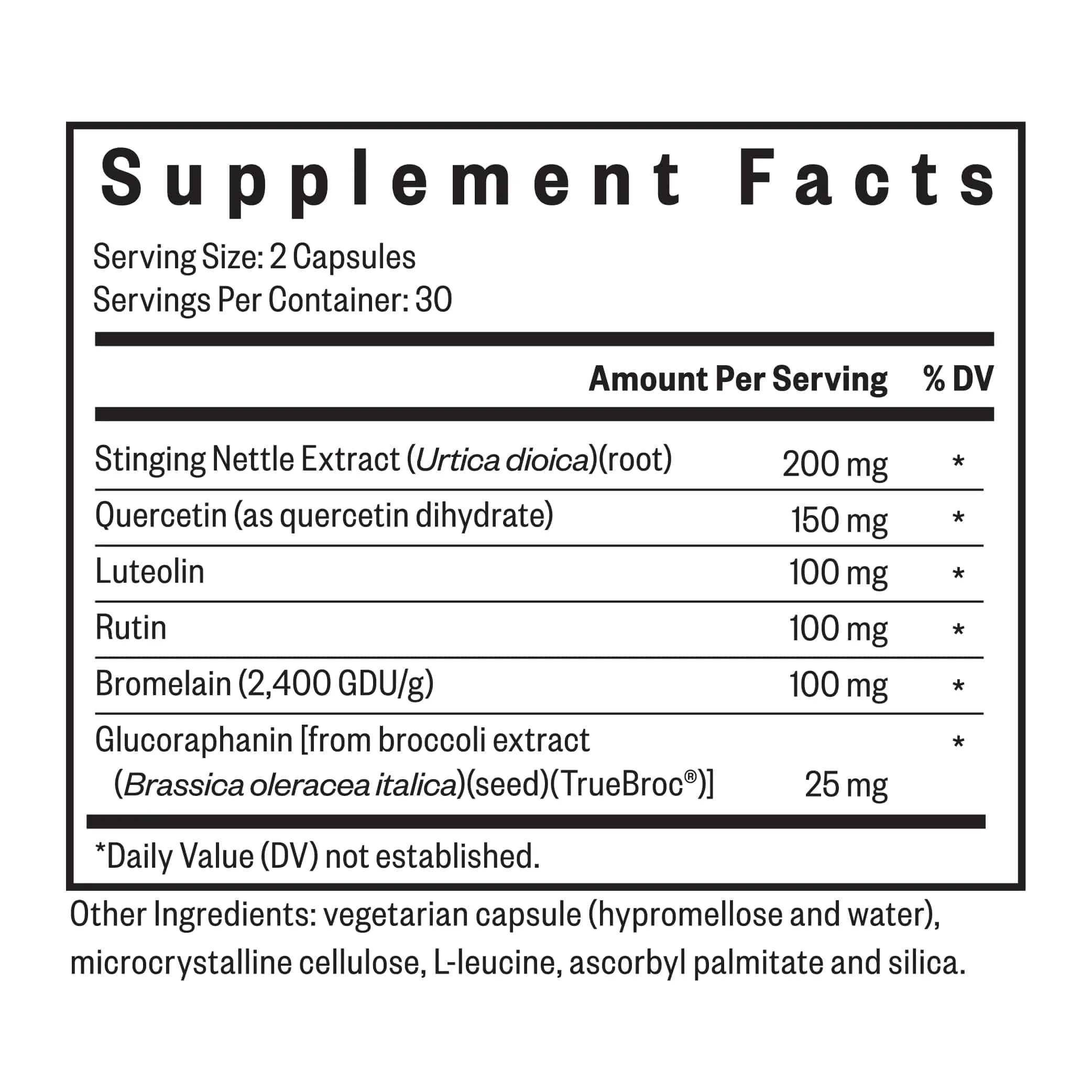 Histaminx - Supplement with Bromelain & Flavonoids - Formula Aids Healthy Swelling Responses & Seasonal Comfort - Support Immune System with Antioxidants - 60 Capsules