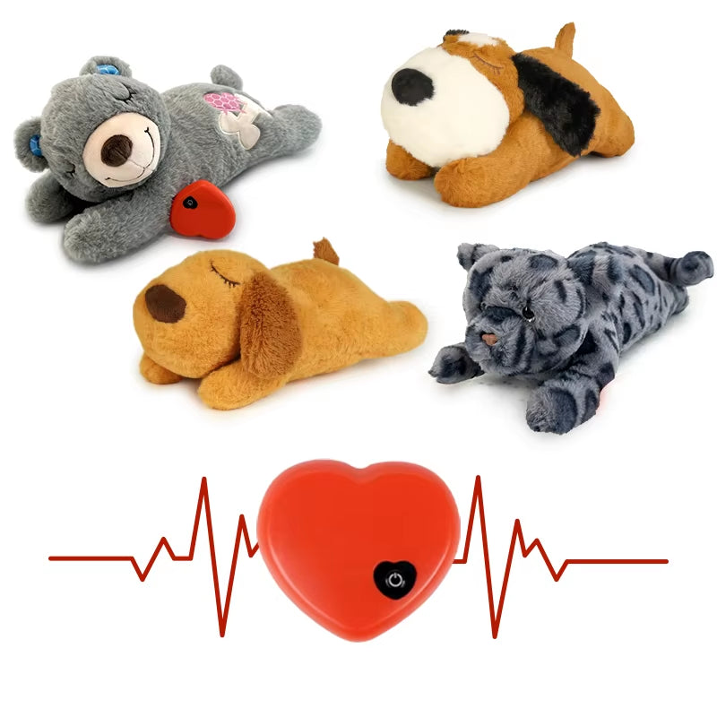Puppy Heartbeat Dog Toys PP Cotton Stuffed Plush Dog Toy Great for Dog Sleep Aids Suitable for Small Medium and Large Dogs