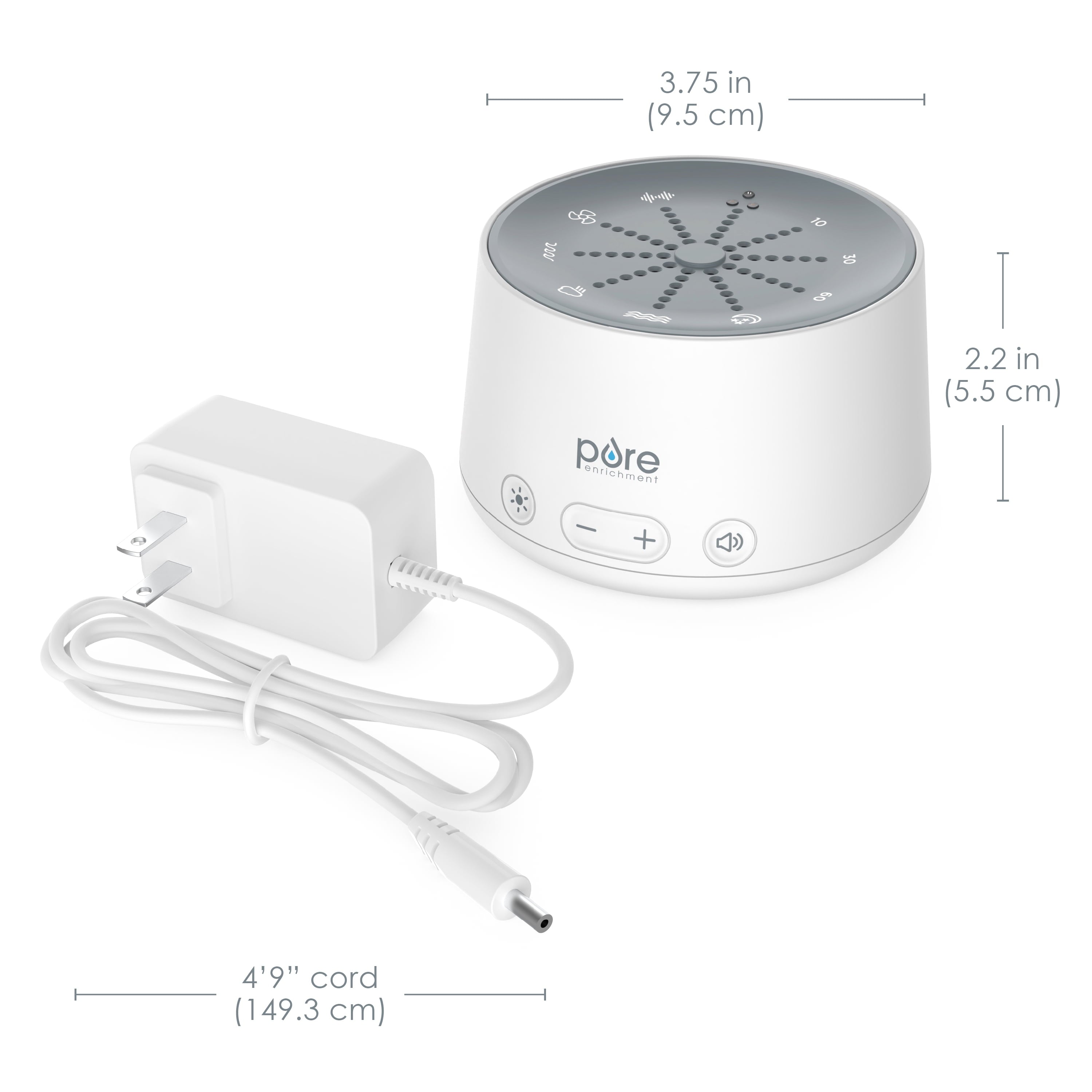 DOZE Sound Machine and Sleep Therapy Light - 6 Soothing Sounds, Relaxing Pulse Light, Auto Sleep Timer, and Built-In USB Charger - All-Natural Sleep Aid and Stress Reliever