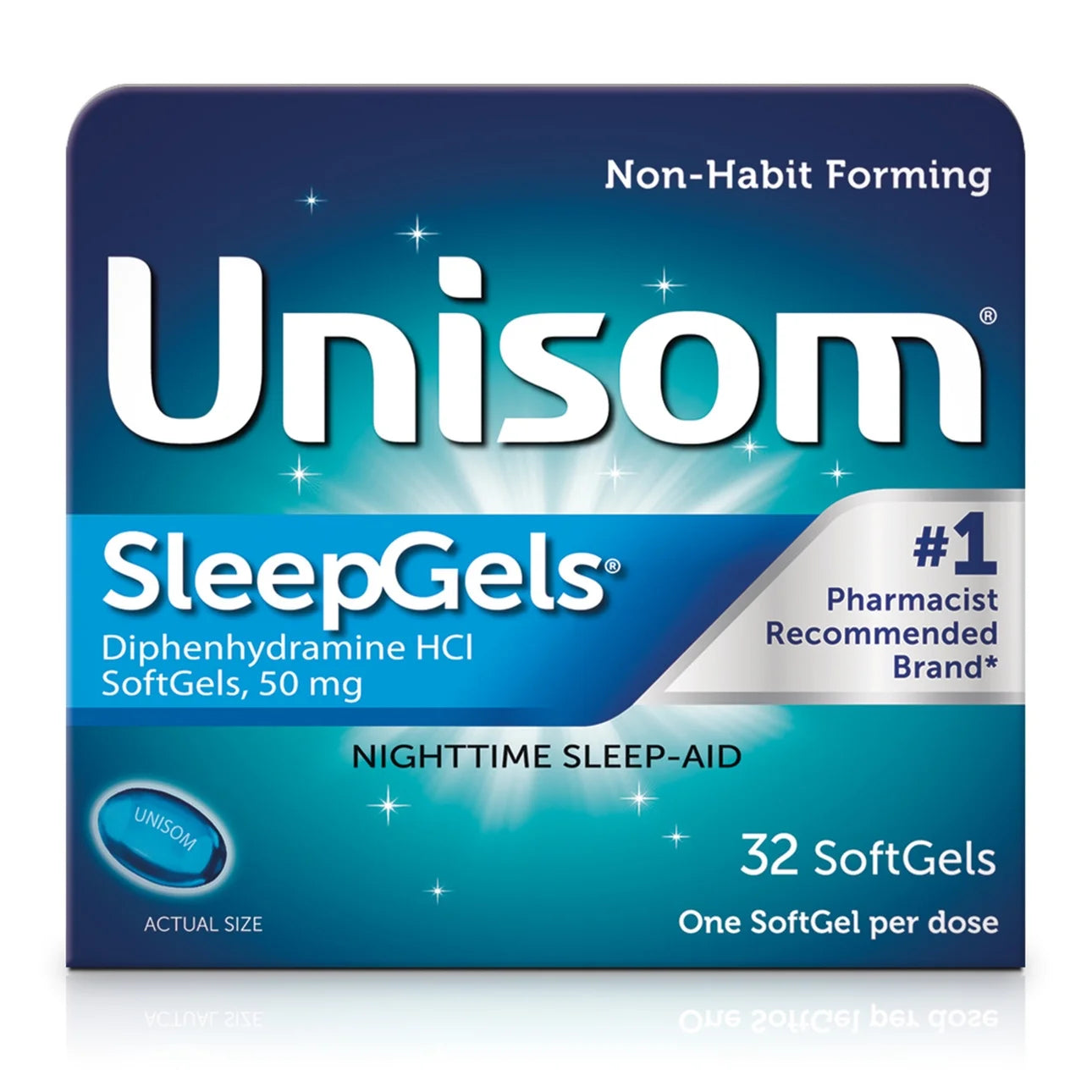 Sleepgels Soft Gels, Sleep-Aid with 50 Mg Diphenhydramine HCI, 32 Ct.