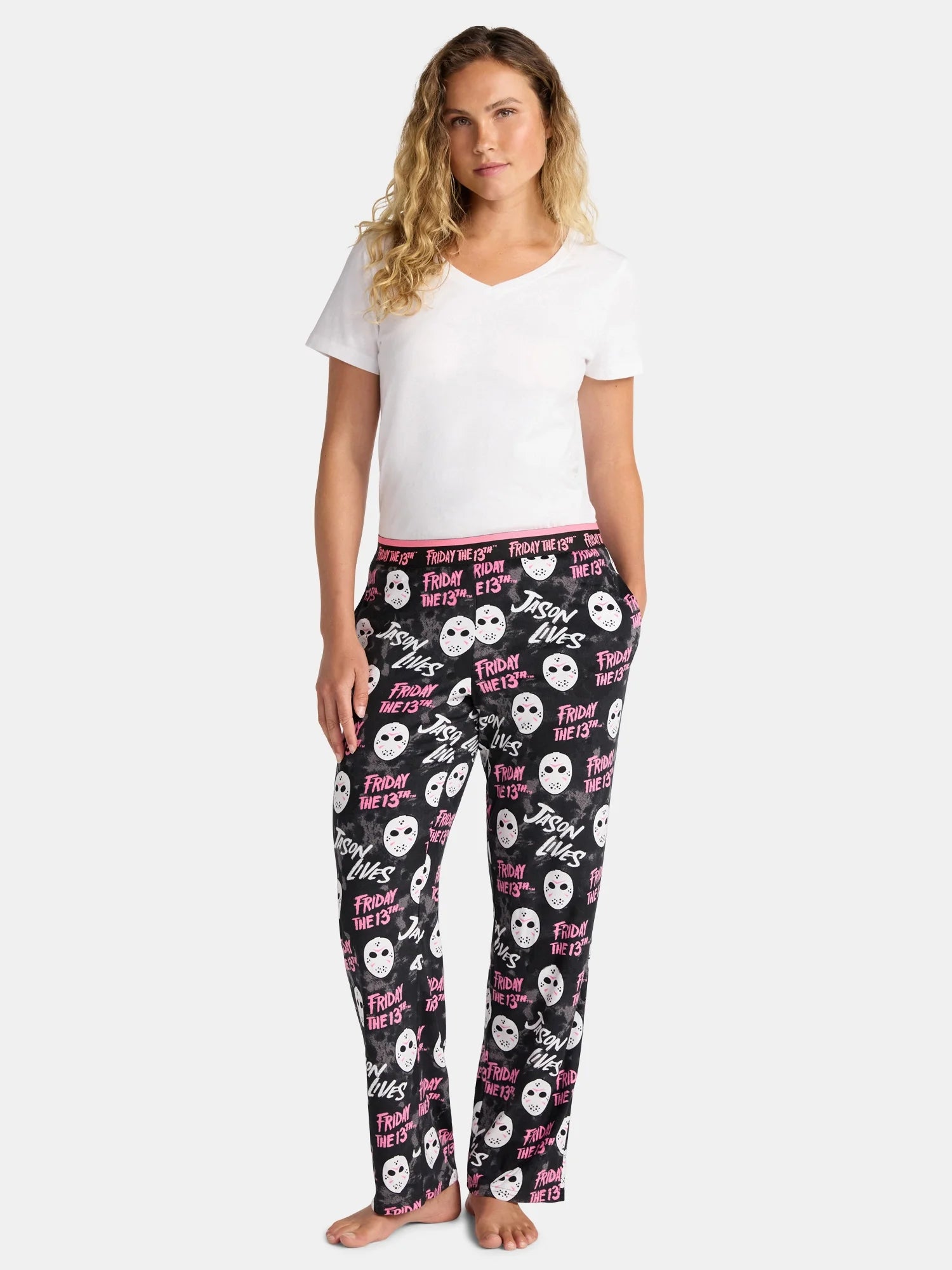 Friday the 13Th Women'S Halloween Velour Sleep Pants, Sizes XS-3X