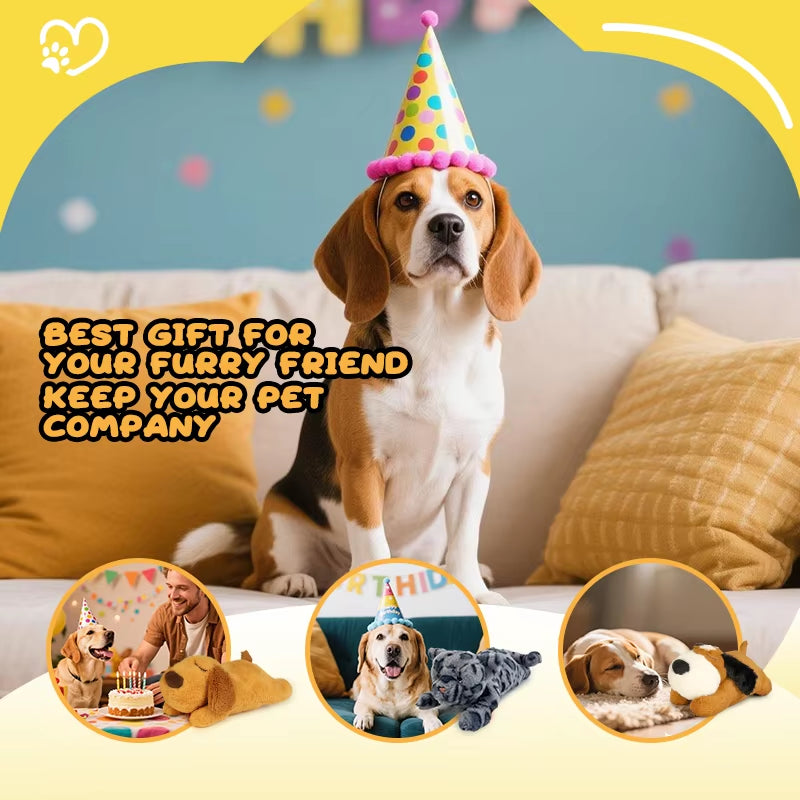 Puppy Heartbeat Dog Toys PP Cotton Stuffed Plush Dog Toy Great for Dog Sleep Aids Suitable for Small Medium and Large Dogs