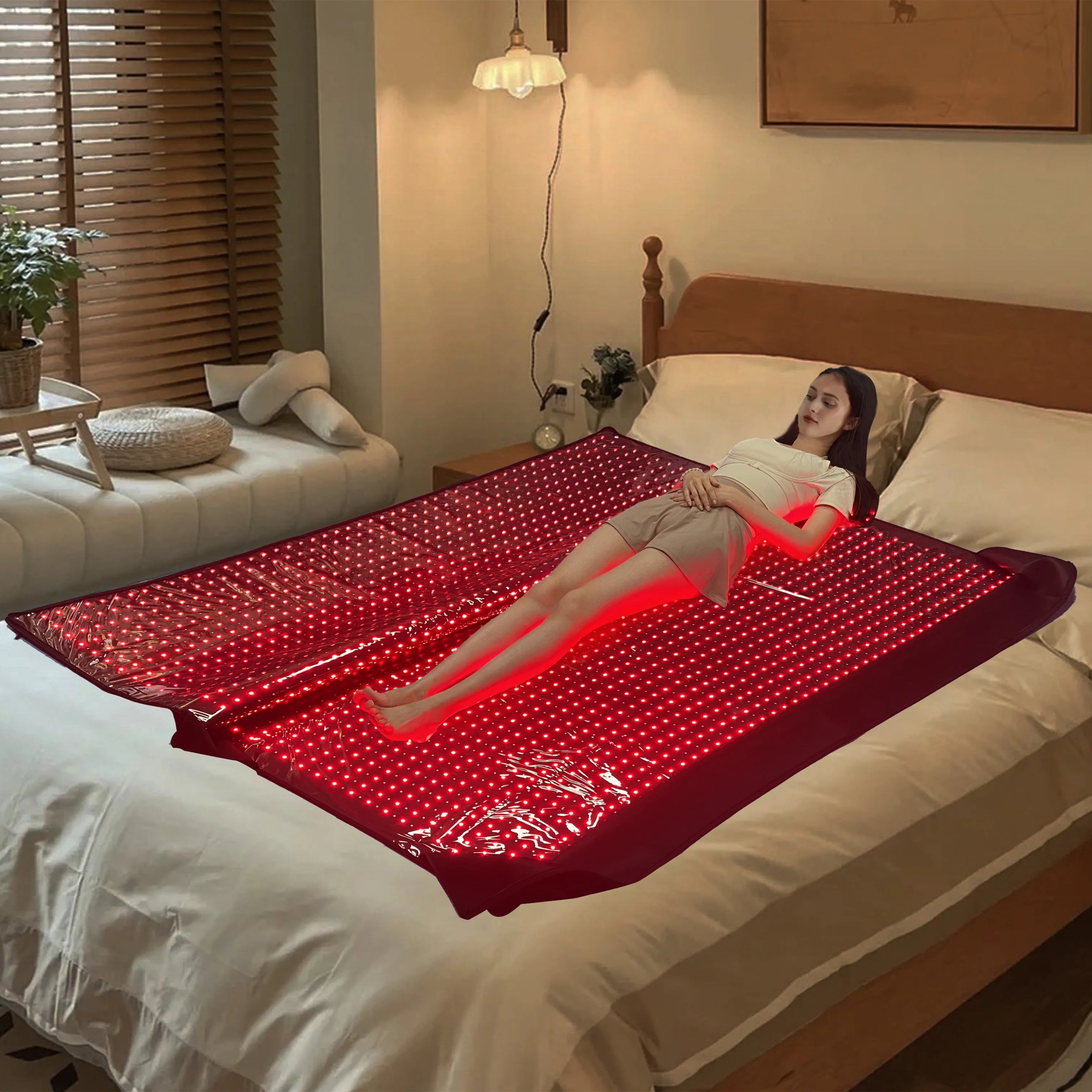 Home Salon Beauty Use Infrared Sauna Bed Full Body Pain Relief Heating Blanket Detox Heated Red Light Therapy Sleeping Bag