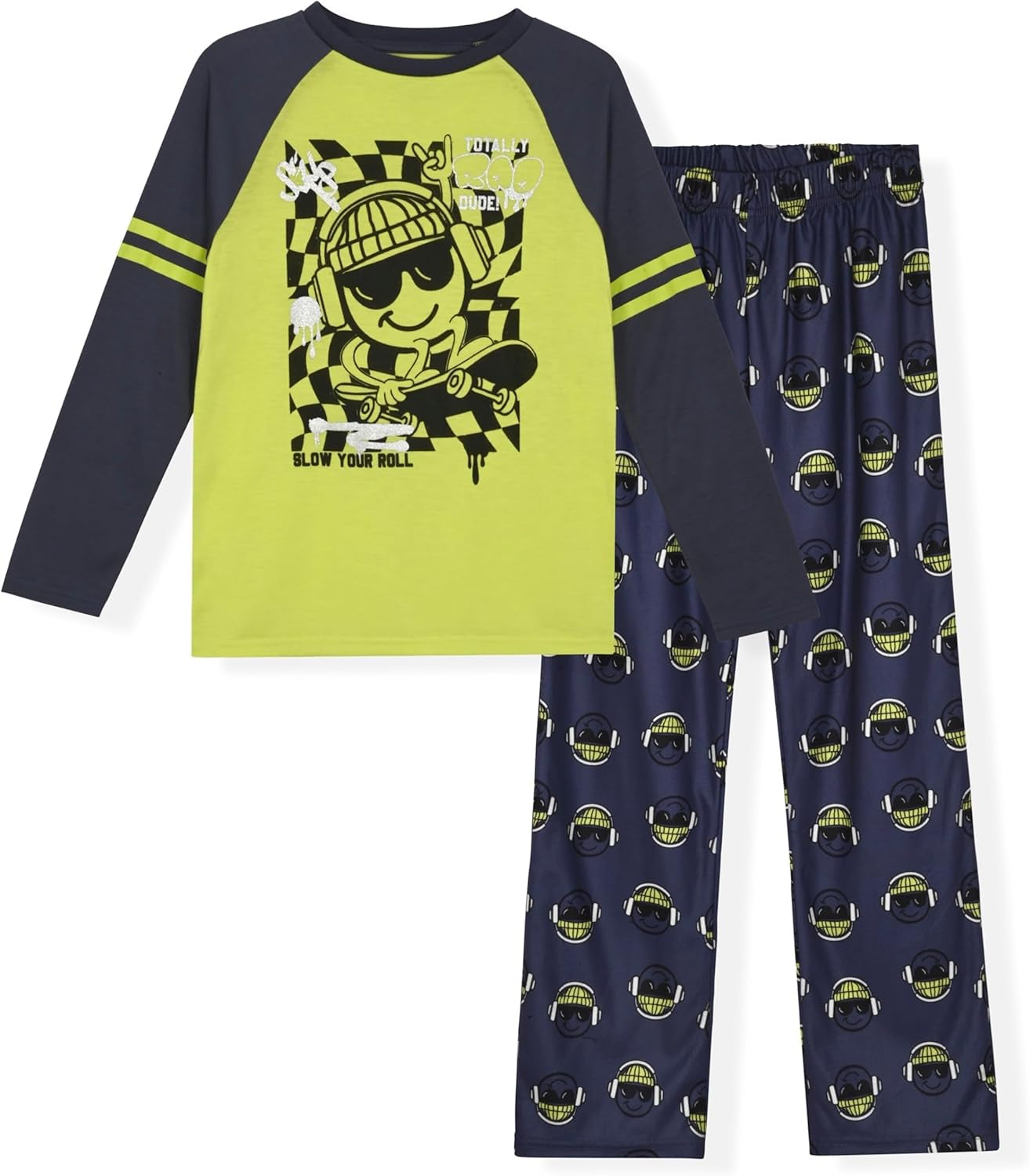 Boys Pajama Pant Set Long-Sleeve Shirts and Pajama Pants Kids Sleepwear with Fun Prints & Comfortable Fit