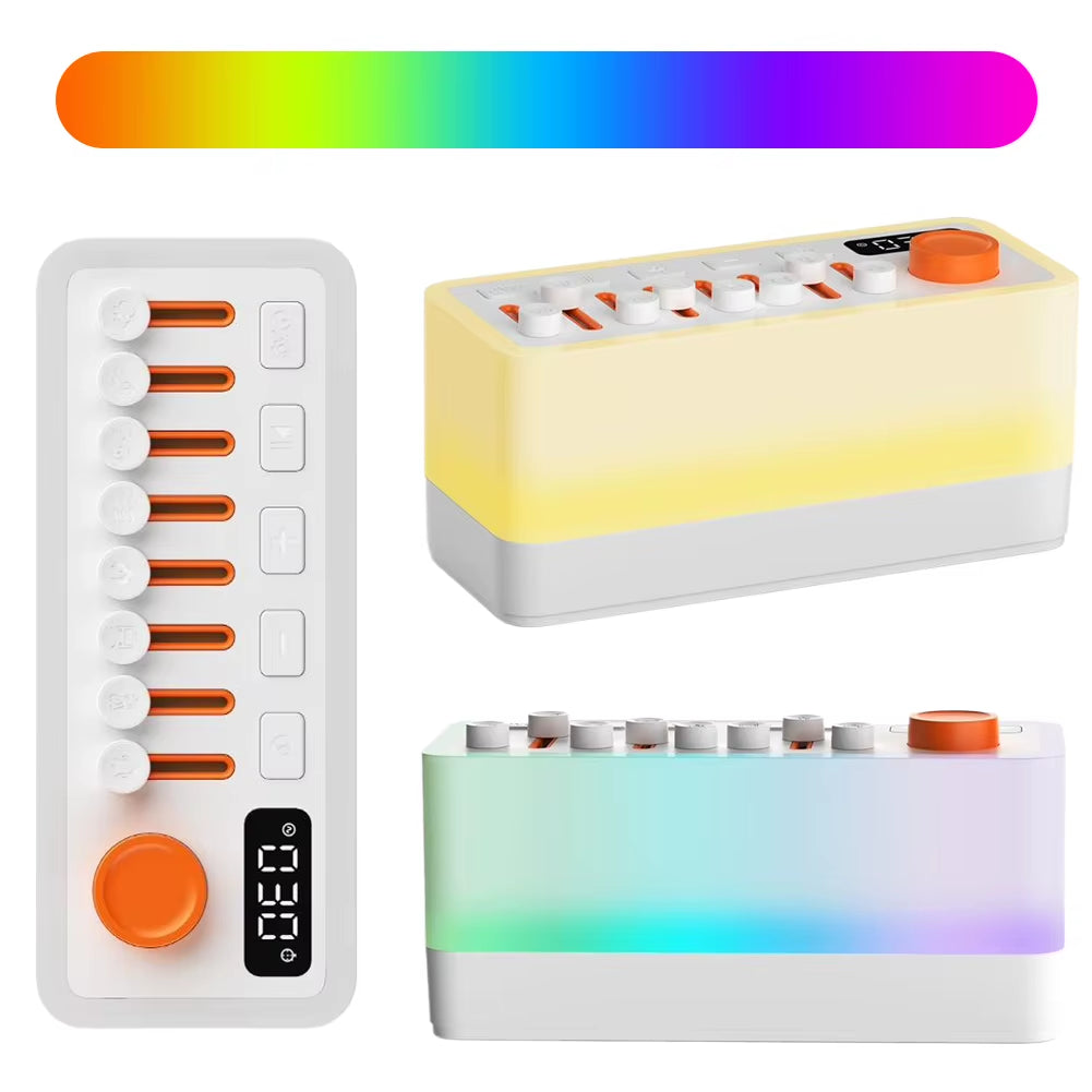 Dimmable Night Light with 8 Nature Sounds Bluetooth-Compatible Speaker Timing Aromatherapy Humidifier for Yoga Meditation