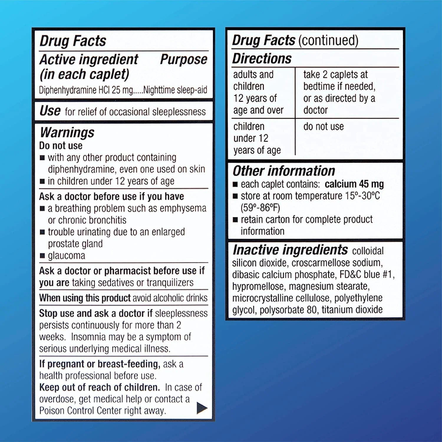 Rest Simply Nighttime Sleep Aid Caplets 100 Ct - Pack of 5