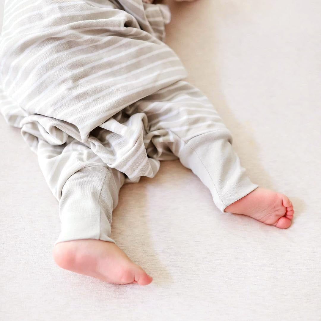 4 Season Baby Sleep Bag with Feet, Merino Wool and Organic Cotton Walker Sleep Bag Sack, Toddler Sleeping Bag, 18-36M, Gray