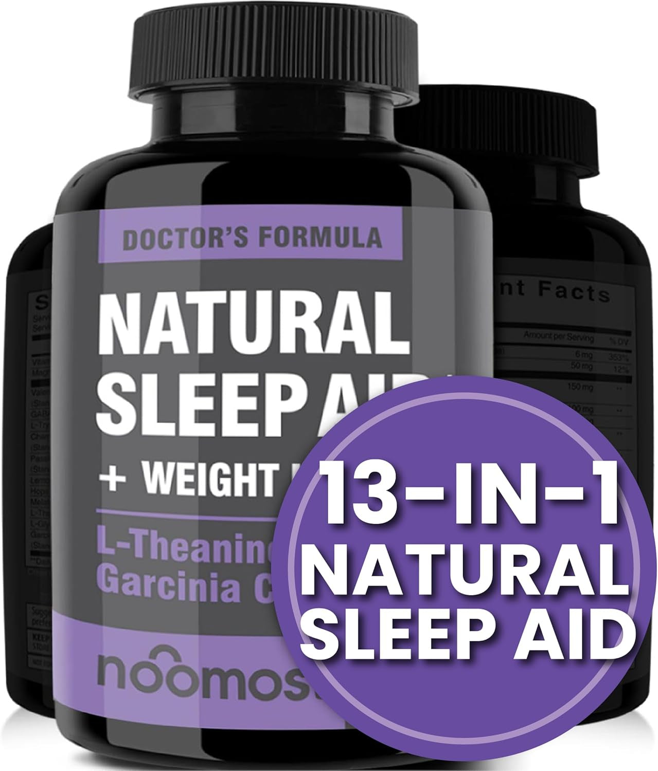 Extra Strength Natural Sleep Aid, Non-Habit Forming, Vegan Sleep Pills, 1 Month