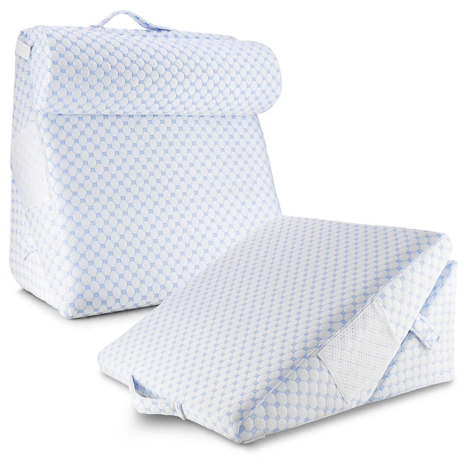 Memory Foam Adjustable Wedge Cervical Pillows, with Cooling Pillow Cover