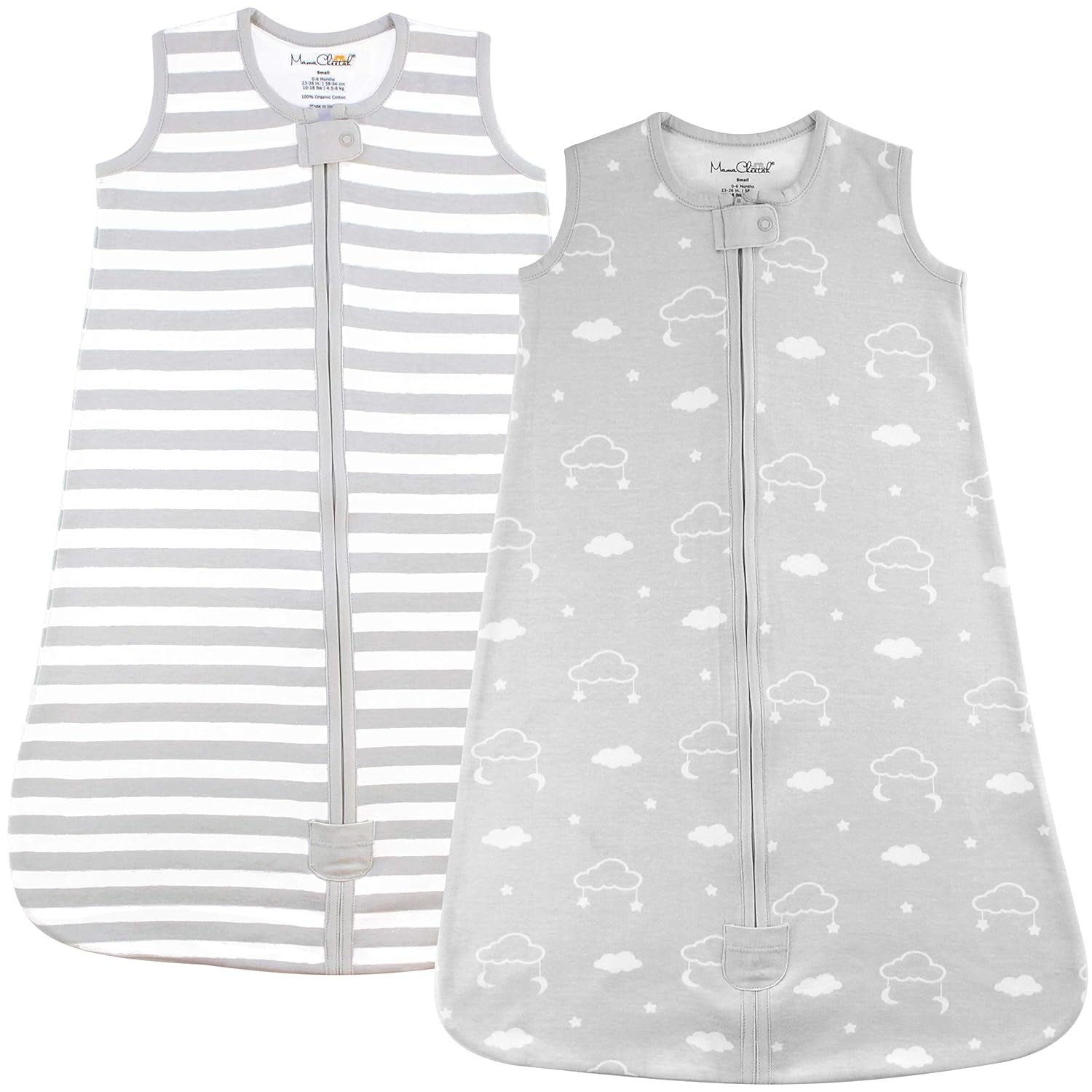 Baby Sleep Sack 0.5 TOG, Organic Cotton Baby Wearable Blanket with Two-Way Zipper, Swaddle Transition Baby Sleeping Bag for Newborn Infant Toddler Boy Girl, 12-18 Months