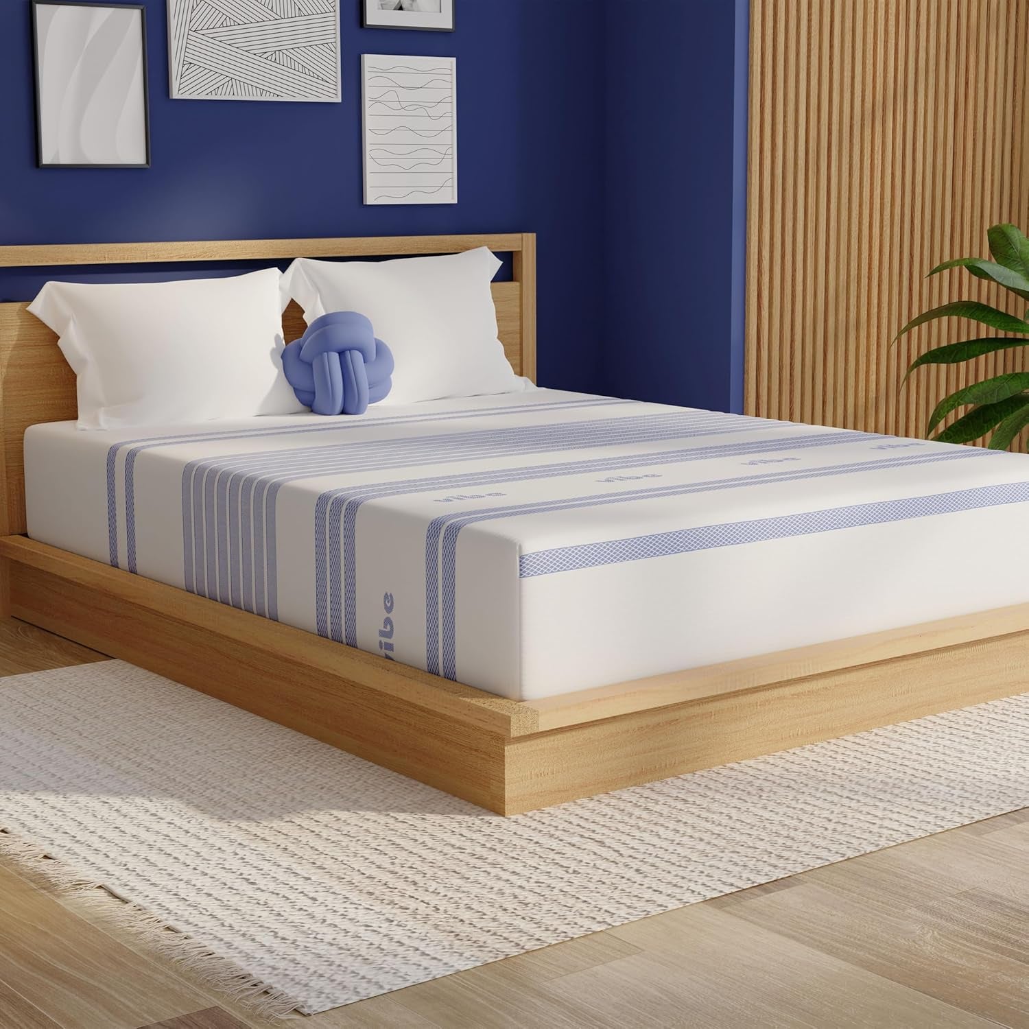Gel Memory Foam Mattress, 12-Inch Certipur-Us Certified Bed-In-A-Box, Queen, White