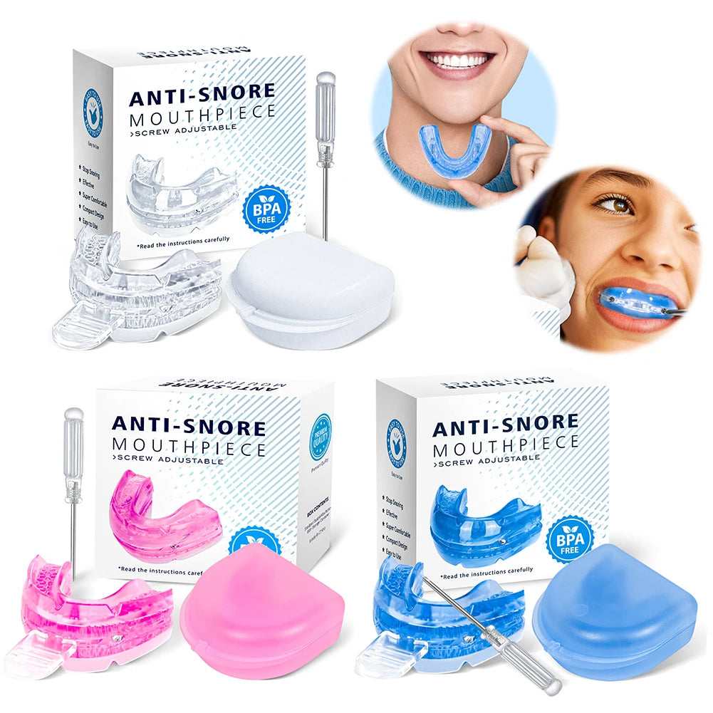 Anti Snoring Mouth Guard Improve Sleeping Adjustable Snoring Mouth Guard Anti-Snoring Mouthpiece Sleeping Devices for Men Women