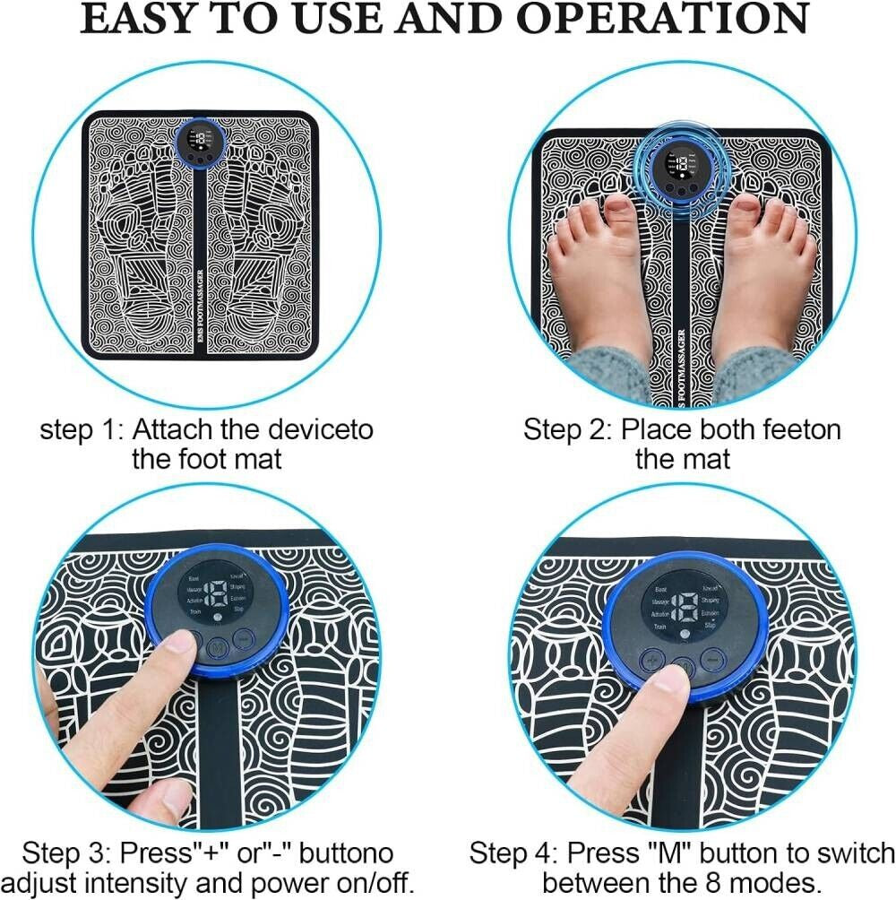 EMS Foot Massager Leg Reshaping Electric Deep Kneading Muscle Pain Relax Machine