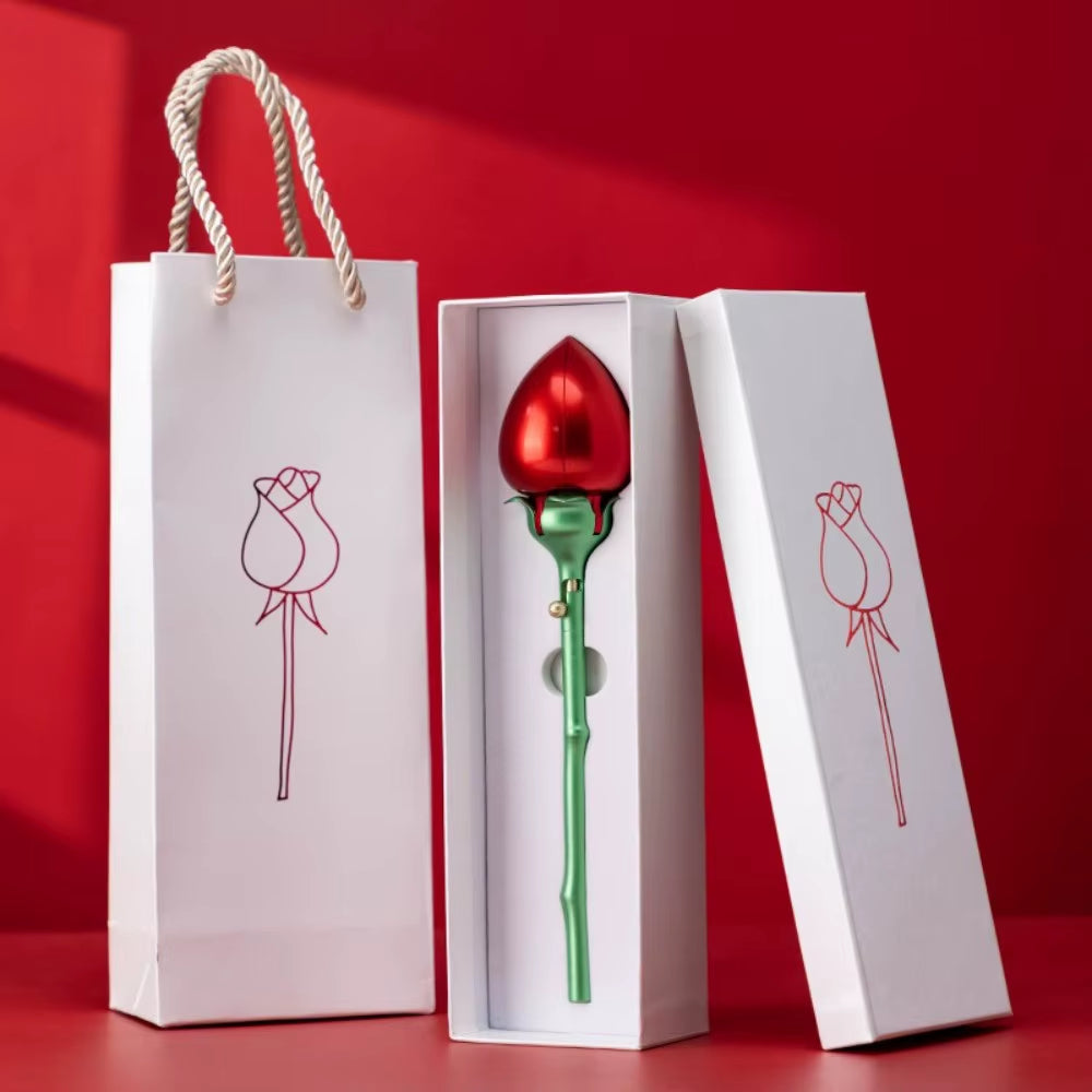 Unique Rose Shape Rose Flower Ring Boxes Automatically Open Gift Ring Display Holder Jewelry Gift Packaging Box