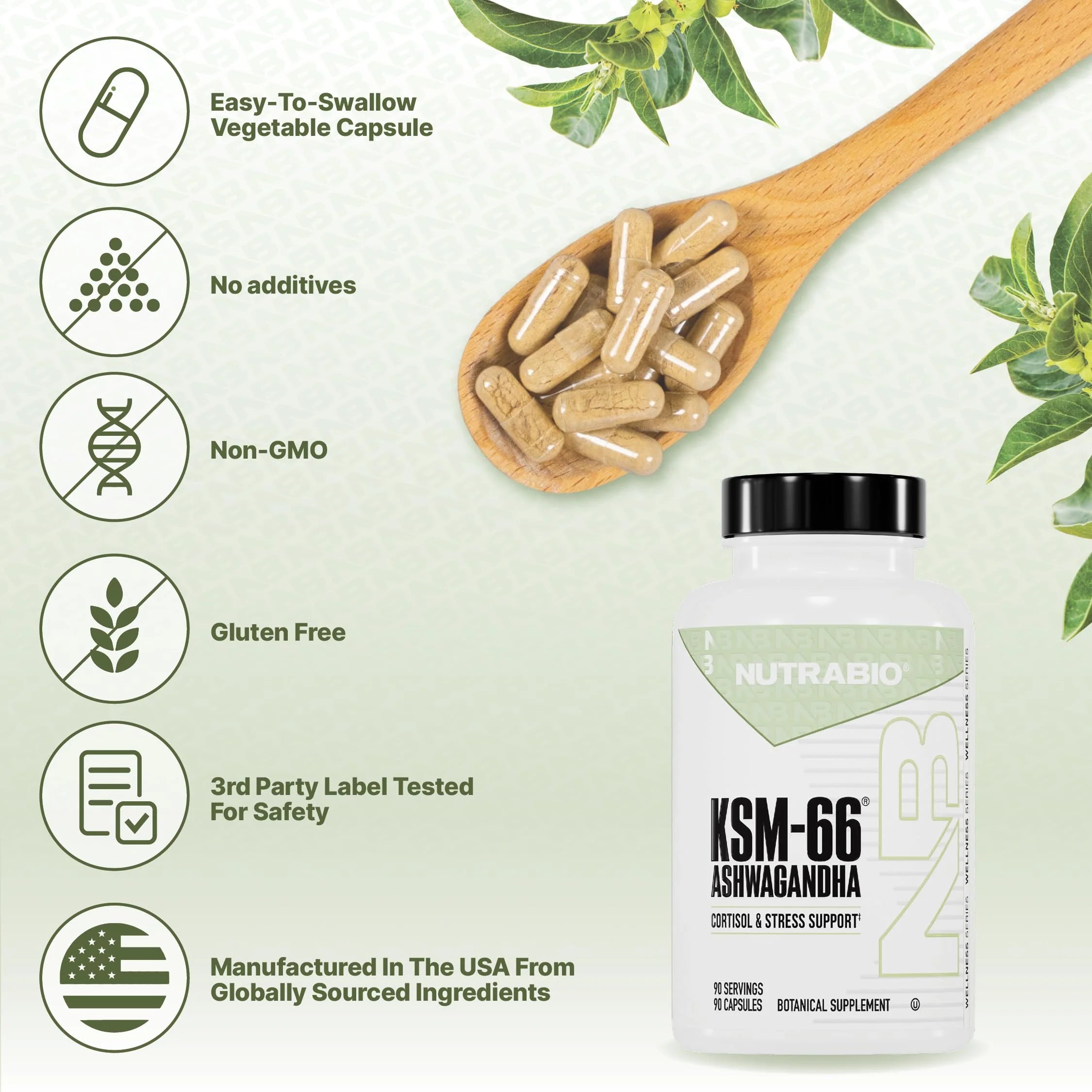 Ashwagandha KSM-66 Herbal Supplement for Better Overall Well-Being- Ashwagandha Supplement- 600Mg - 60 Vegetable Capsules