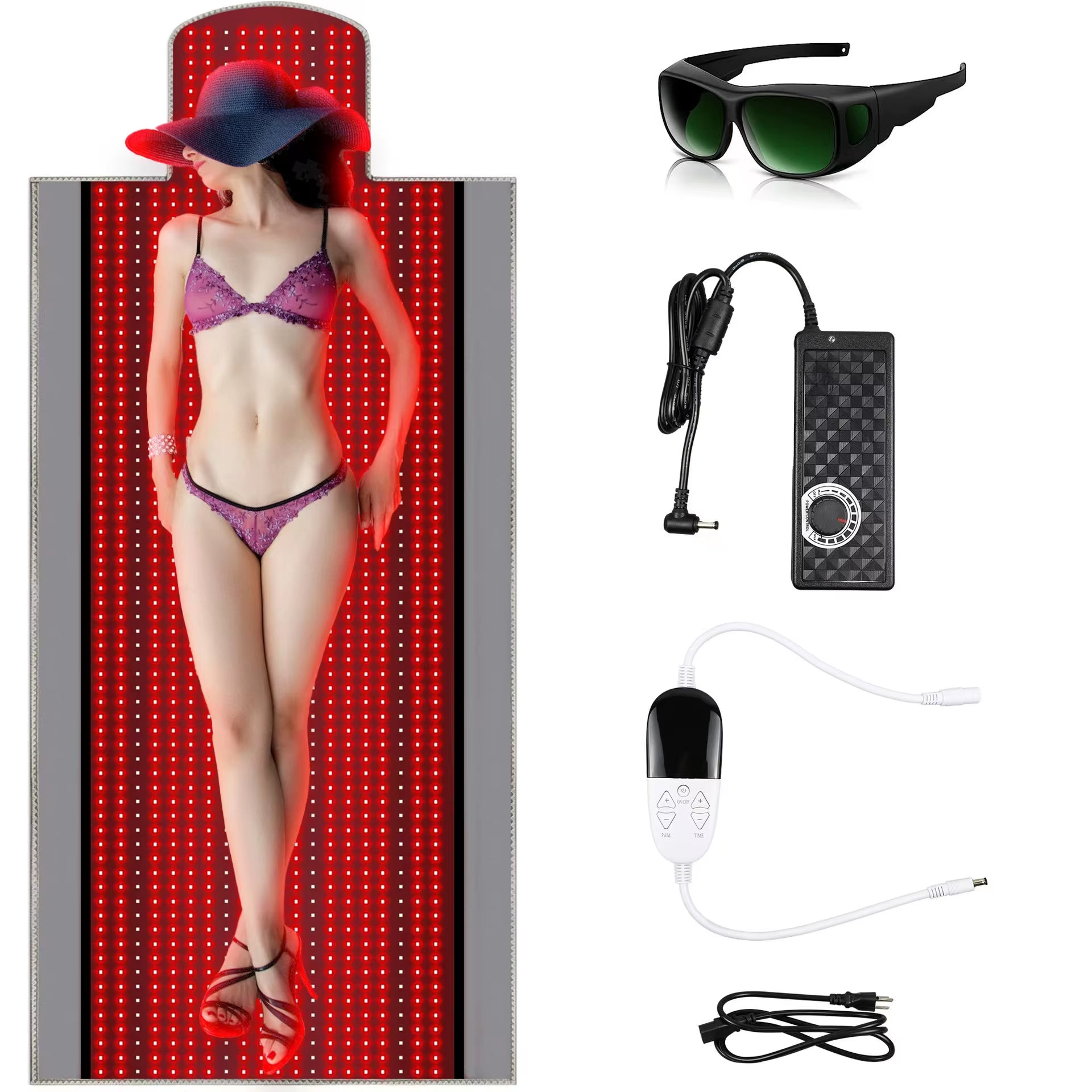 Red Light Therapy Mat with 660Nm 850Nm LED 71In by 34In Large Red Infrared Light Therapy Pad Blanket for Whole Body Pain Relief