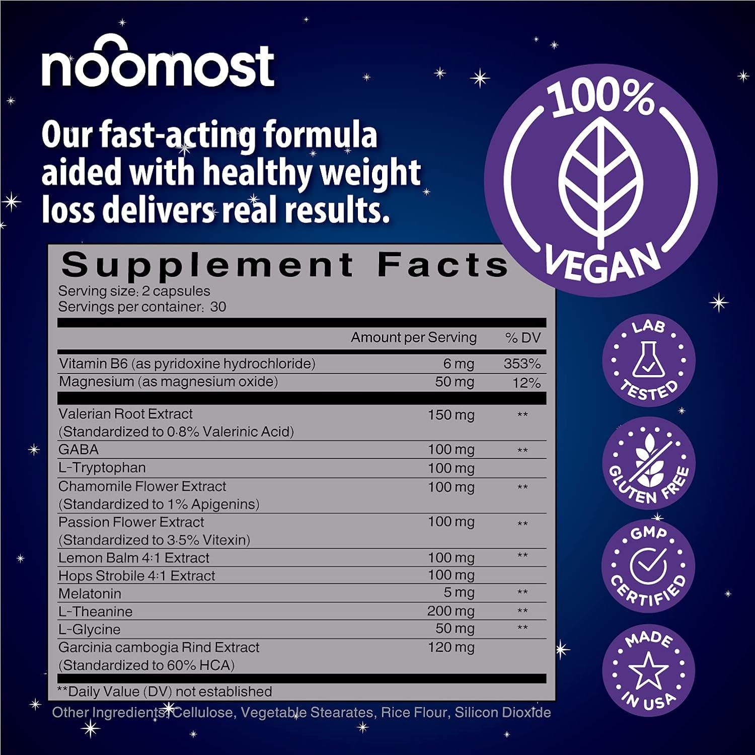 Extra Strength Natural Sleep Aid, Non-Habit Forming, Vegan Sleep Pills, 1 Month