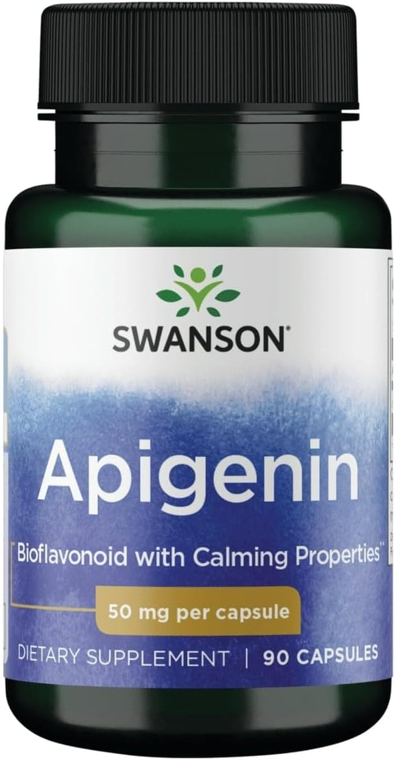 Apigenin Supplement, 50Mg Capsules (90 Count), Helps Promote Sleep, Stress Relief & Overall Men'S Health