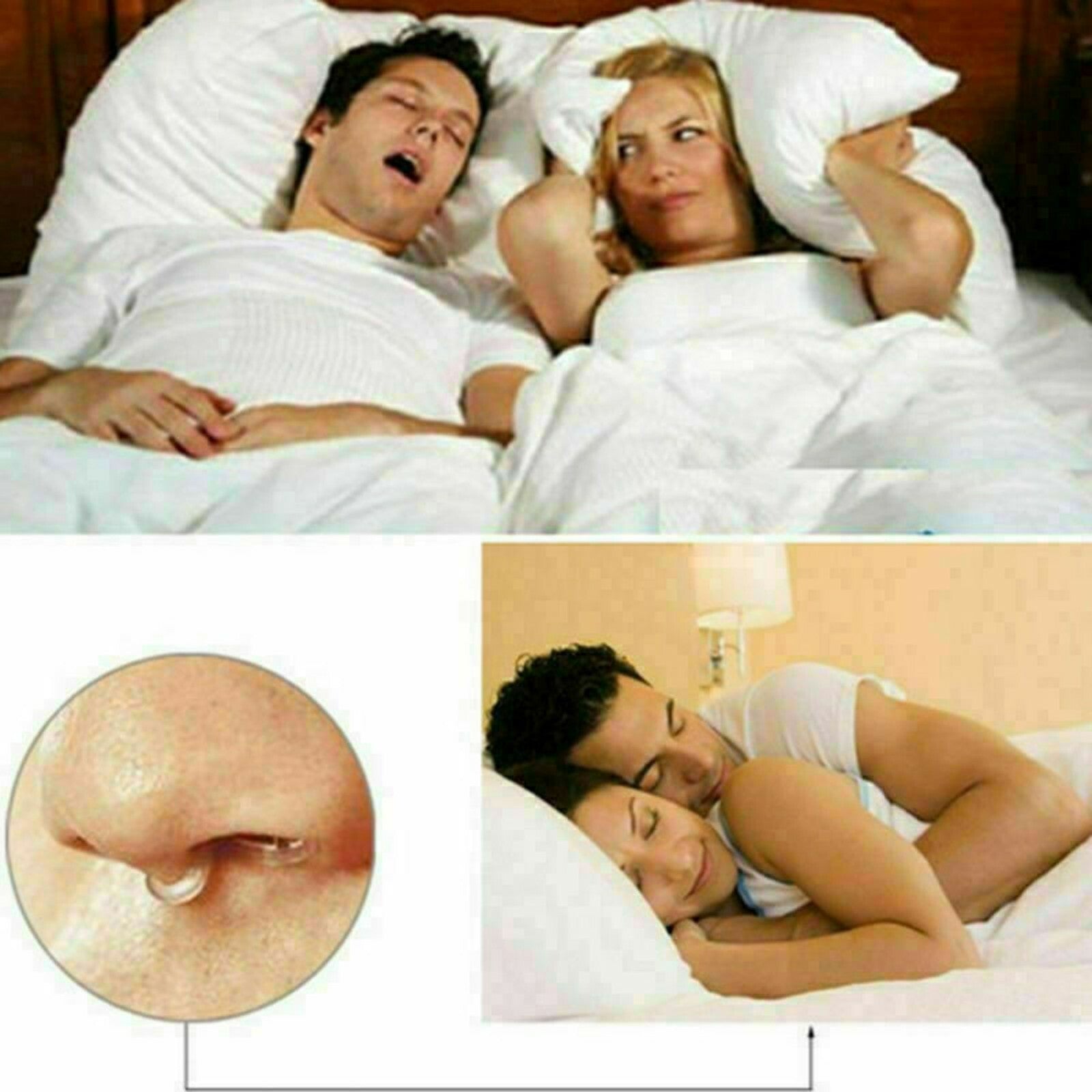 4PCS anti Snore Nose Clip Stop Snoring Stopper Device Sleep Aids Cones Vent