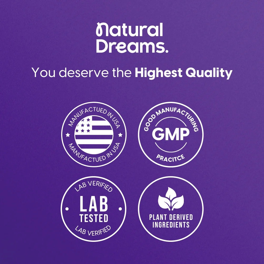 Natural Dreams - Natural Sleep Aid, Non-Habit Forming Sleep Supplement W/ Valerian Root Extract, Melatonin, & Maizinol, 30 Ct