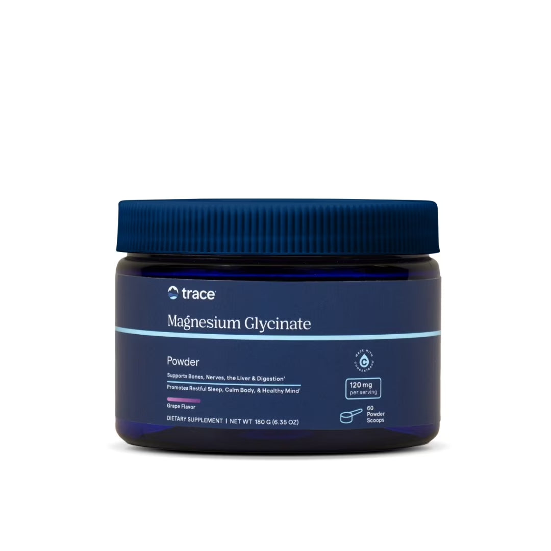 Minerals Magnesium Glycinate Powder - Daily Magnesium Powder for Sleep Support - Calming Bedtime Drink - Natural & Gentle - Grape - 180G (60 Servings)