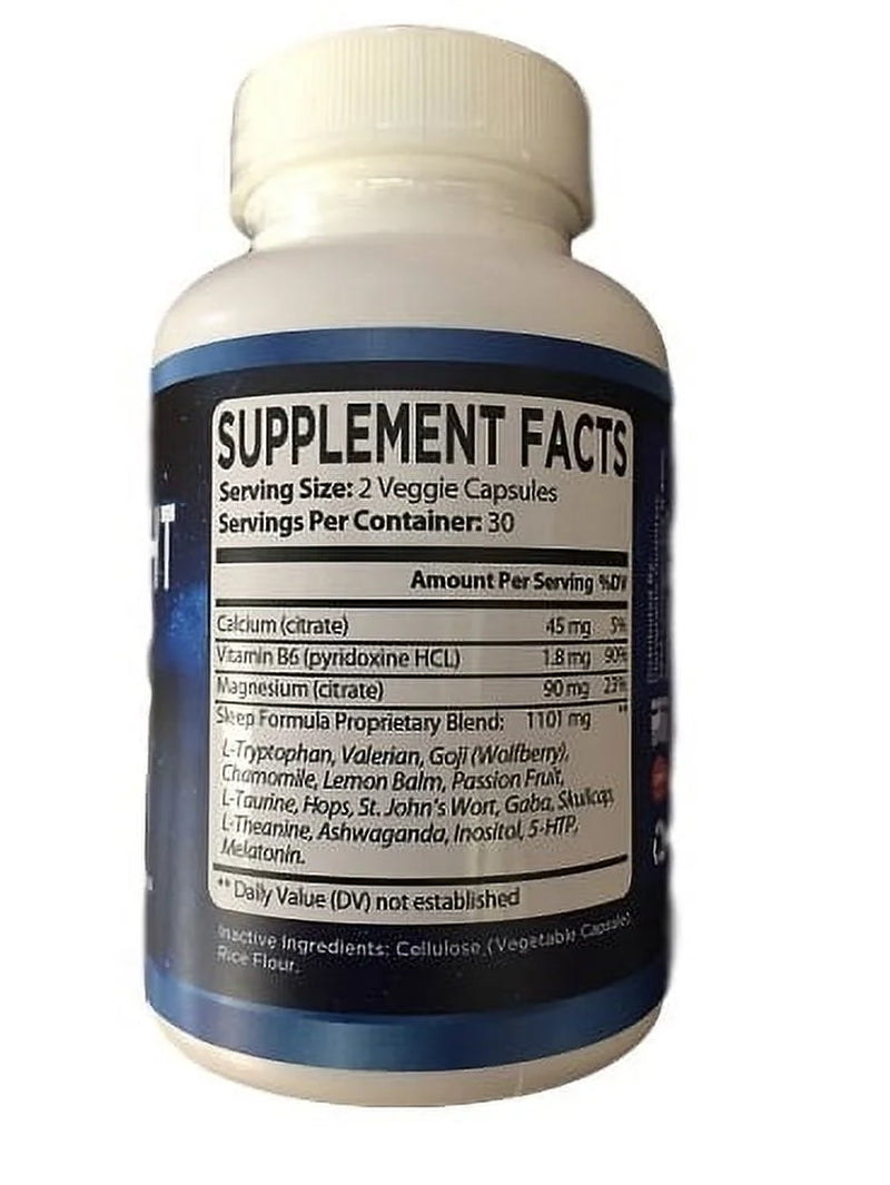 Say Goodnight Sleep Formula ~ Fall Asleep & Stay Asleep 60 Capsules, Calming & Relaxation Herbs,