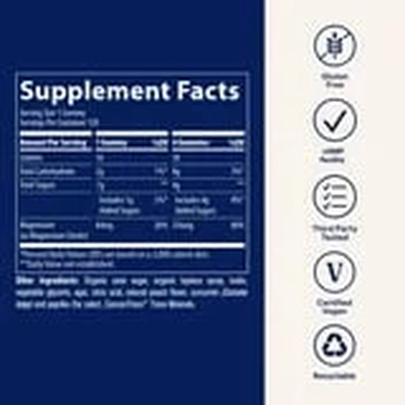 Minerals Magnesium 84Mg - Chewable Magnesium Supplement for Bone & Heart Health Support - Immune System Support - Aids Relaxation & Healthy Sleep - Peach, 120 Gummies (120 Servings)