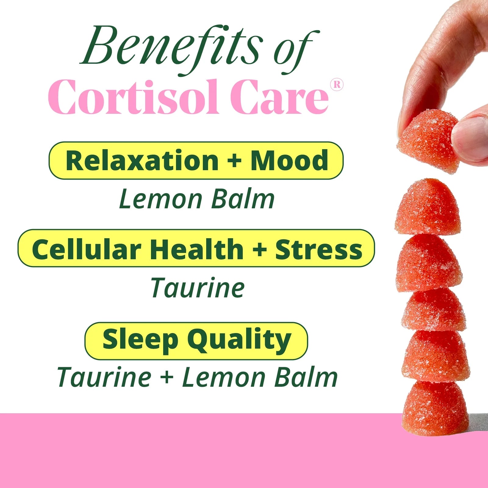 Stress Less Gummy with Cortisol Care® 60 Count – Balance Cortisol, Better Mood & Sleep