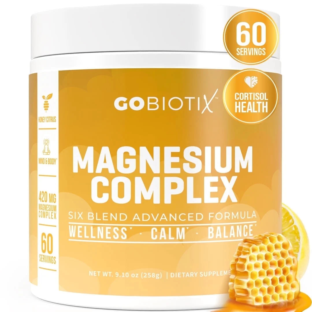 Magnesium Complex Powder with Magnesium Glycinate & Citrate, Honey Citrus Flavor, 60 Servings