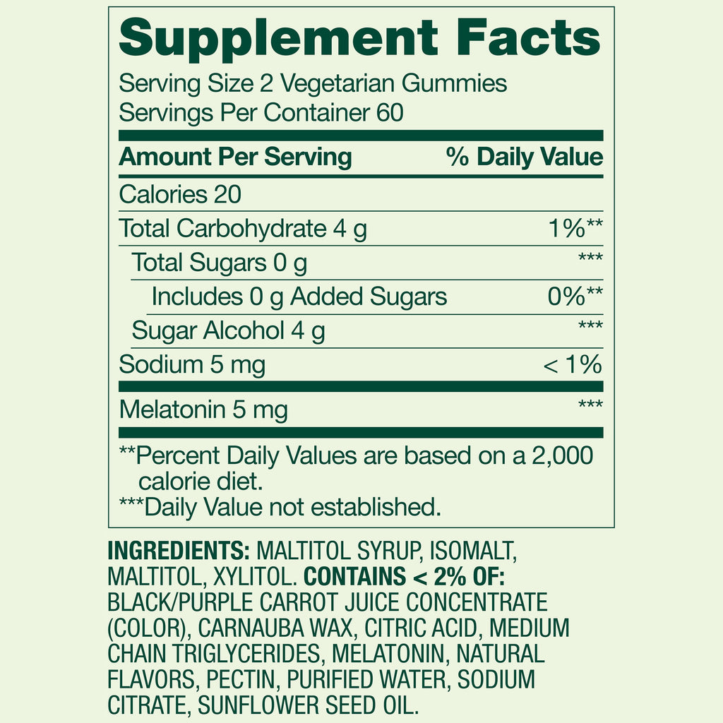 (3 Pack)  Zero Sugar Melatonin Sleep Support Dietary Supplement Gummies, 5 Mg, 120 Count