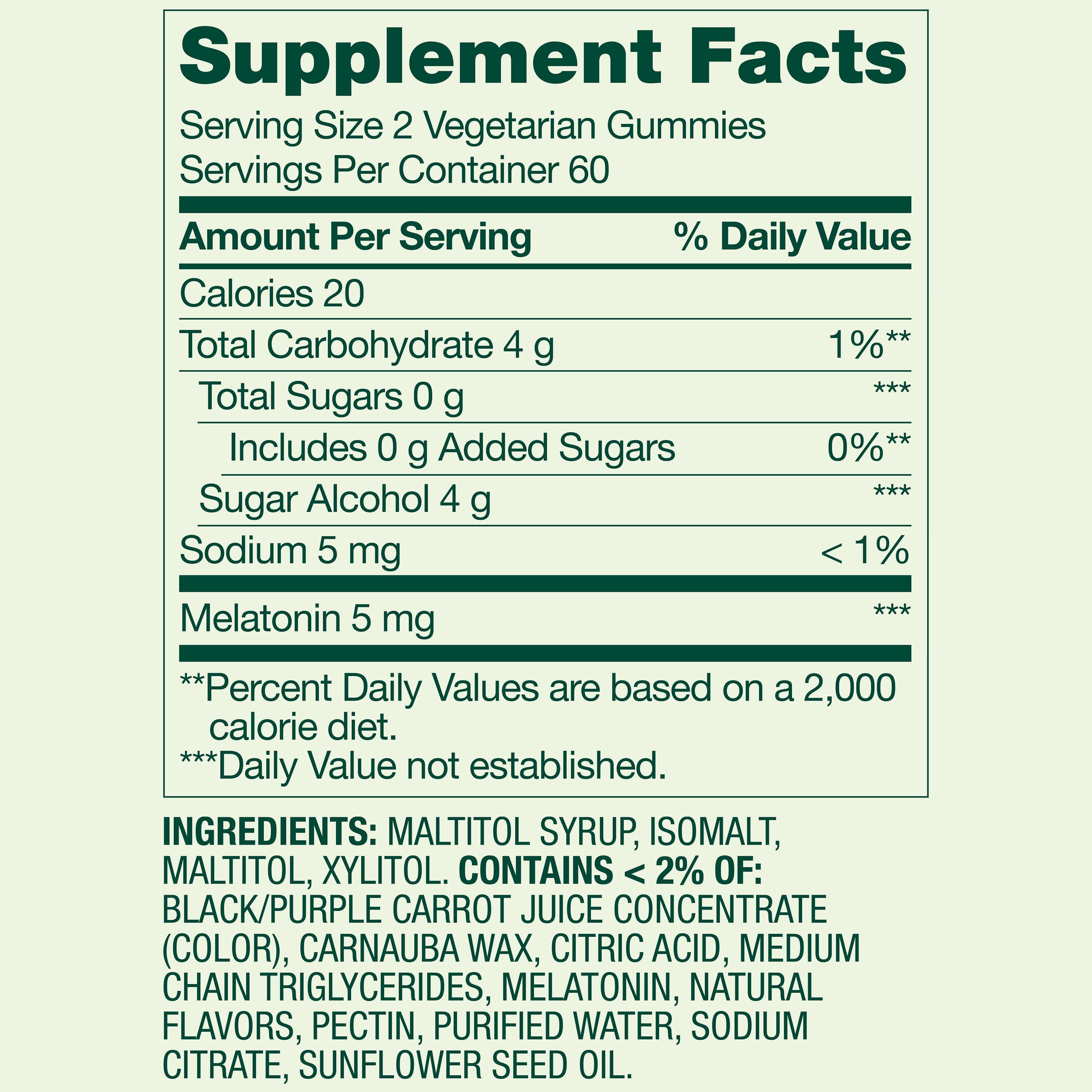 (3 Pack)  Zero Sugar Melatonin Sleep Support Dietary Supplement Gummies, 5 Mg, 120 Count