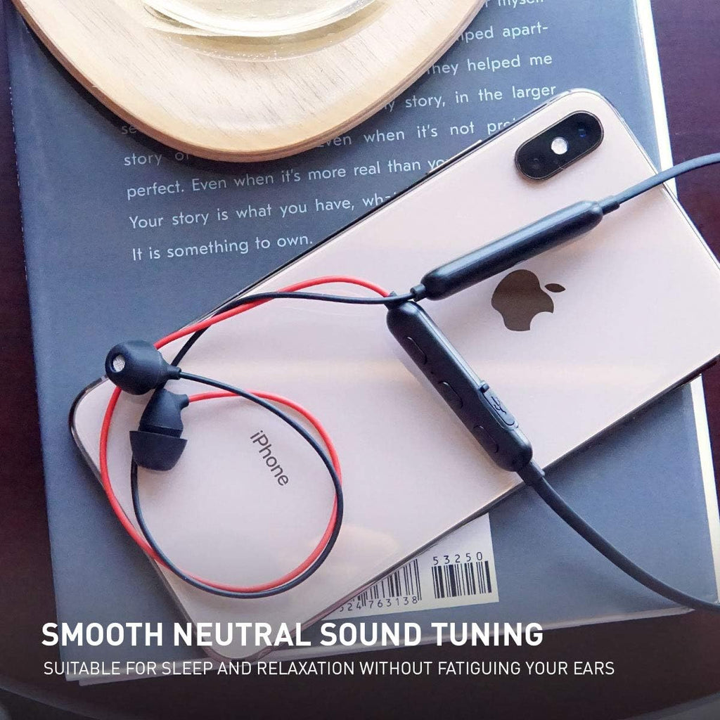 Sleeper Wireless Earbuds Flexible Silicone Lightweight Compact Earphones – Perfect for Noise Isolation, Sleep, ASMR, Travel, Meditation & Relaxation, Binaural - Black